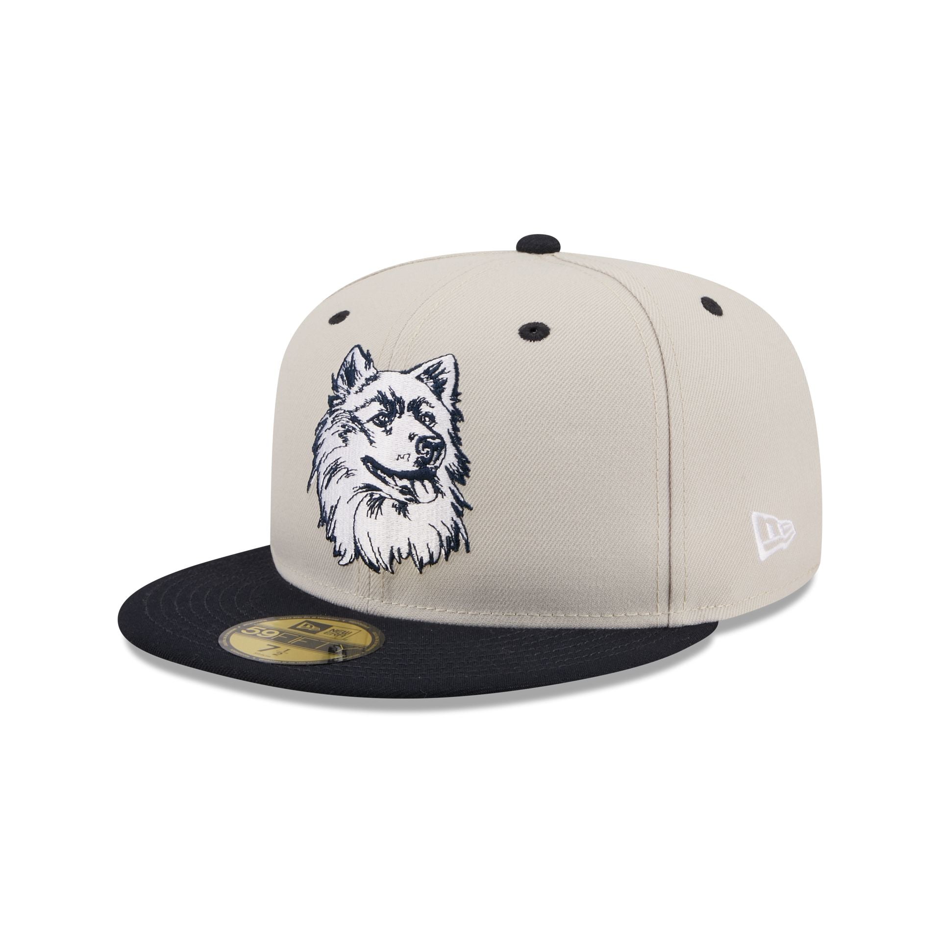 Connecticut Huskies Collegiate Two-Tone Chrome 59FIFTY Fitted Hat - Image 3