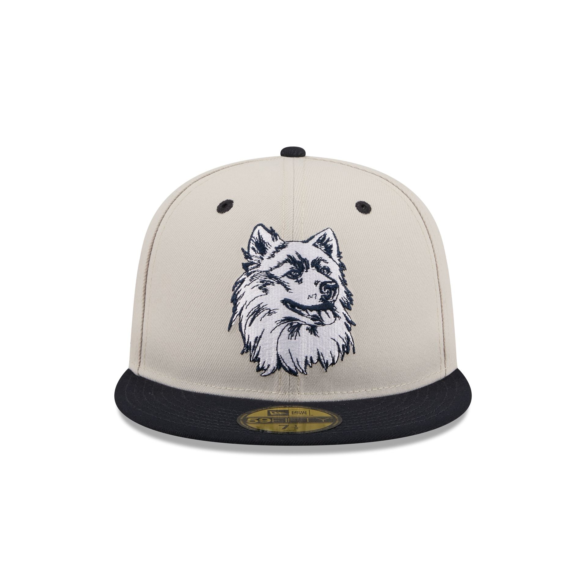 Connecticut Huskies Collegiate Two-Tone Chrome 59FIFTY Fitted Hat - Image 2