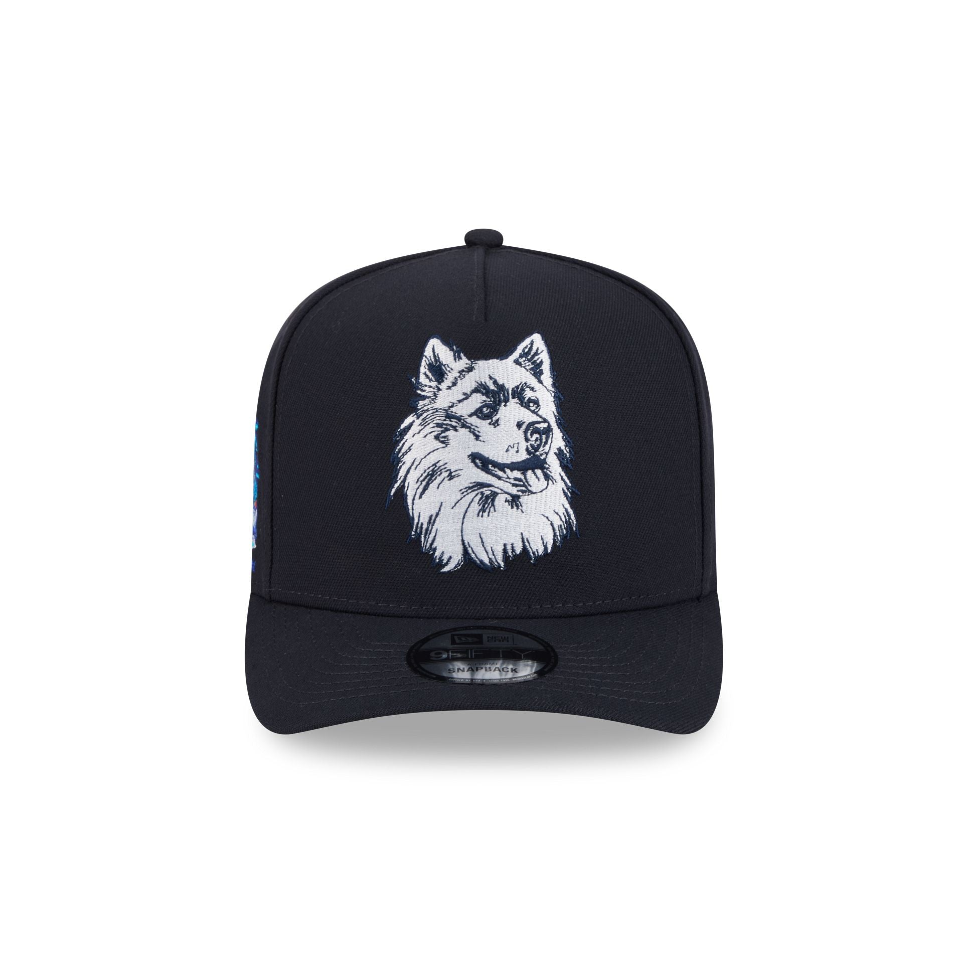 Connecticut Huskies Collegiate Side Patch 9FIFTY A-Frame Snapback Hat - Image 2