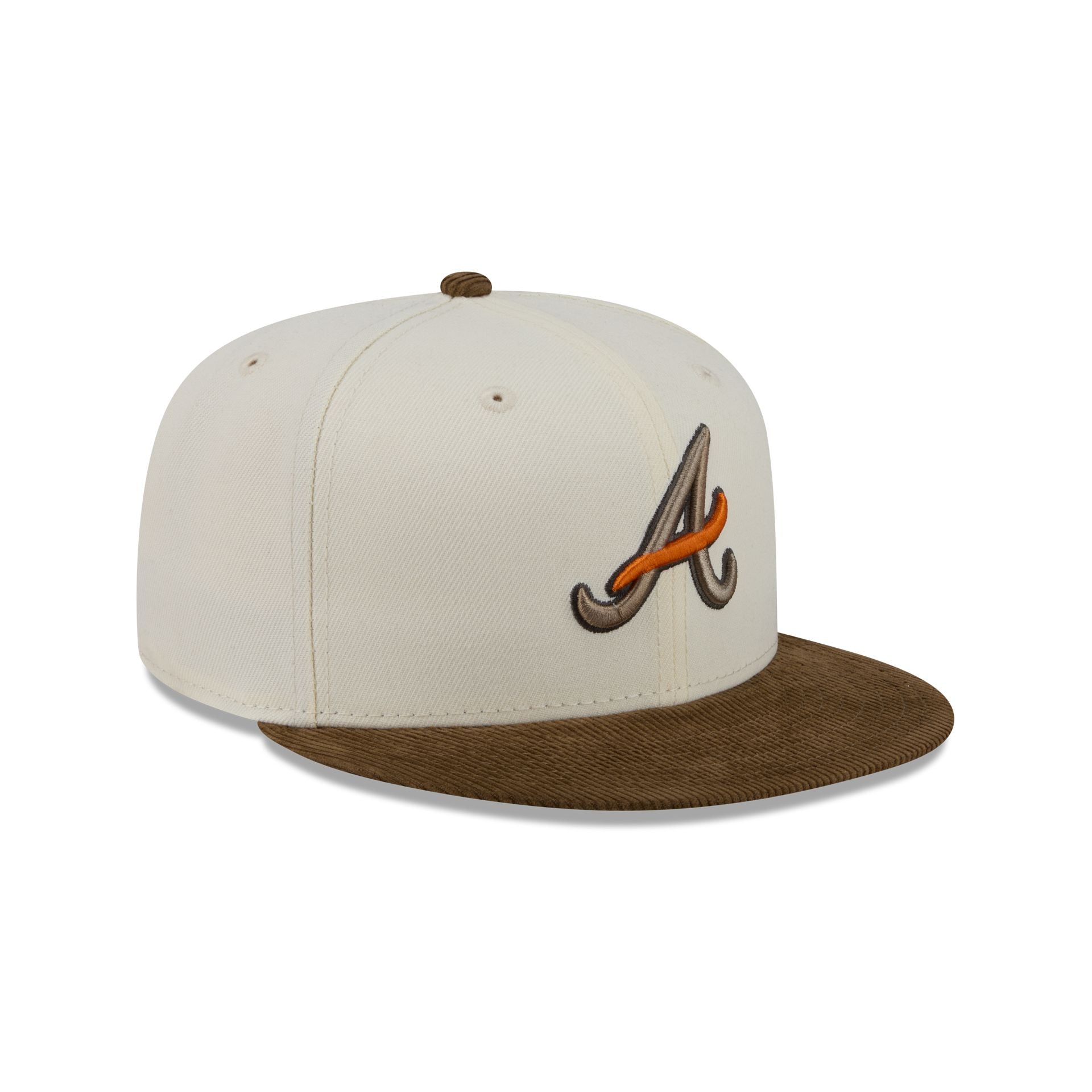 Just Caps Corduroy Chrome Atlanta Braves 59FIFTY Fitted Hat - Image 3
