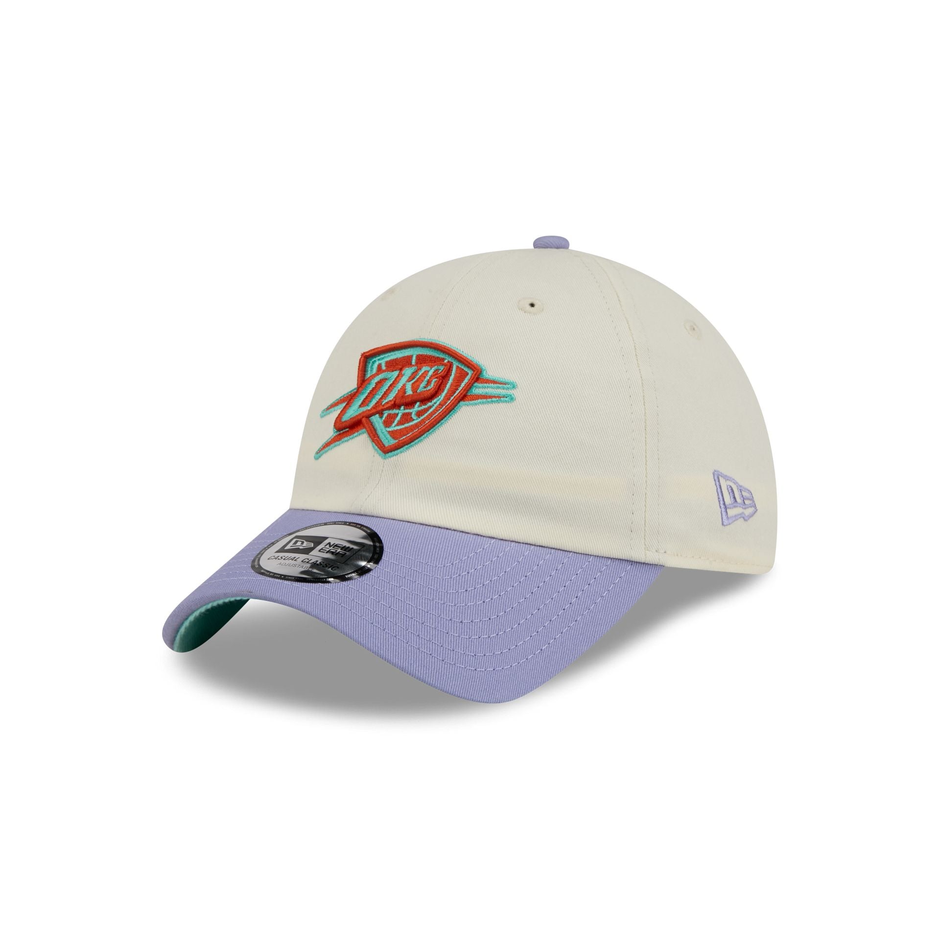 Oklahoma City Thunder Lavender Flowers Casual Classic Adjustable Hat - Image 3