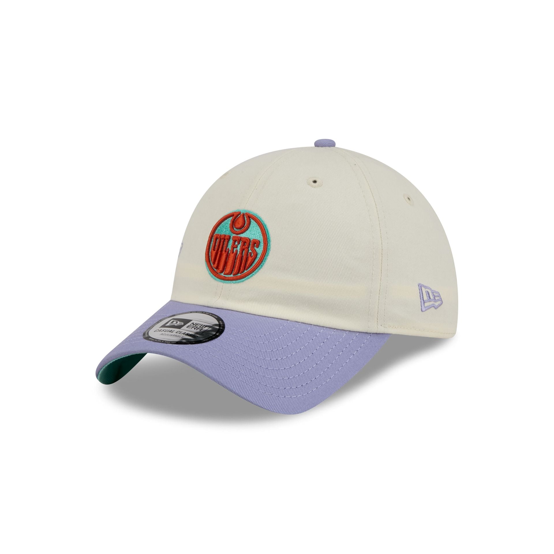 Edmonton Oilers Lavender Flowers Casual Classic Adjustable Hat - Image 3