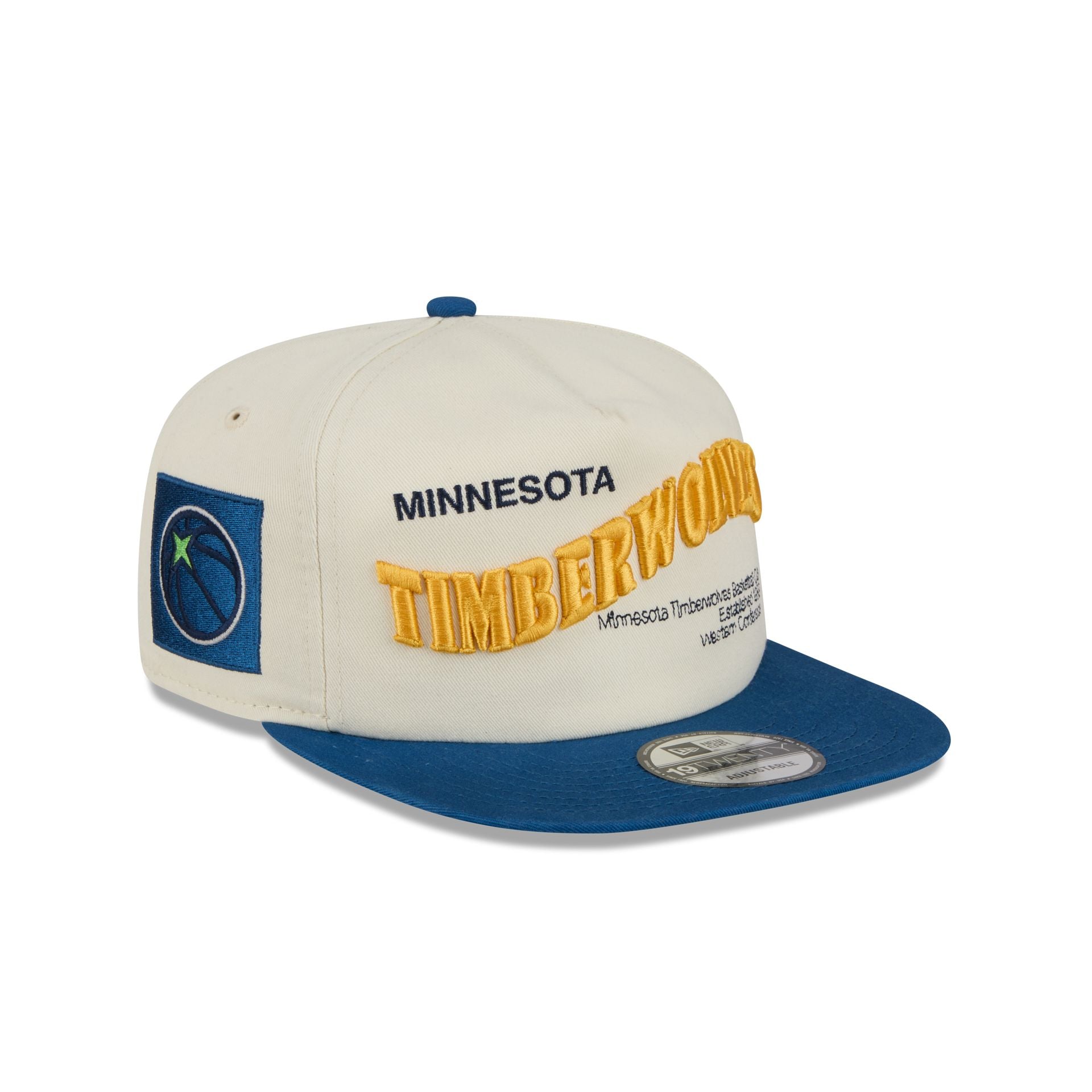 Minnesota Timberwolves Conference Script Chrome White 19TWENTY Adjusta