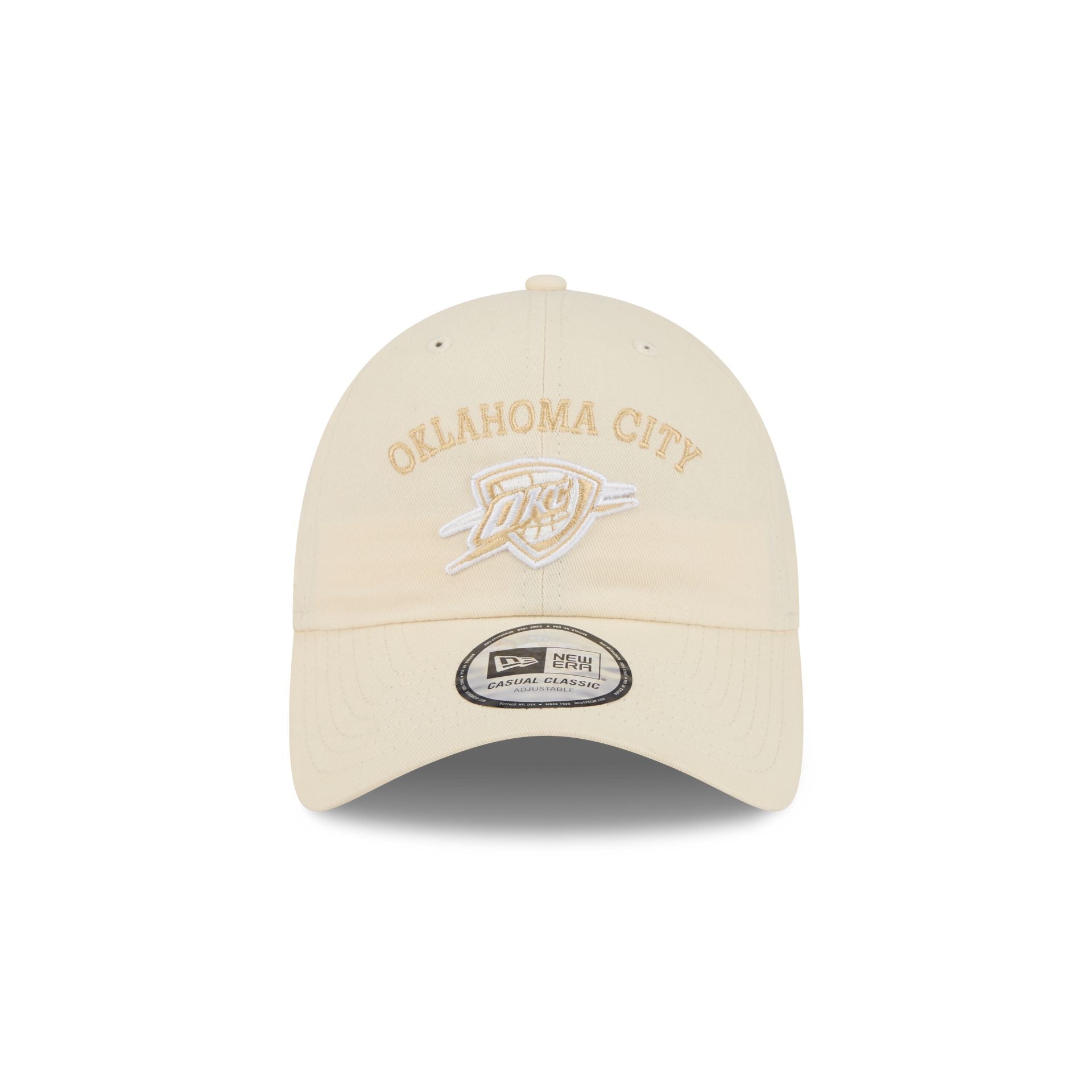 Oklahoma City Thunder Team Logo Cream Casual Classic Adjustable Hat - Image 2