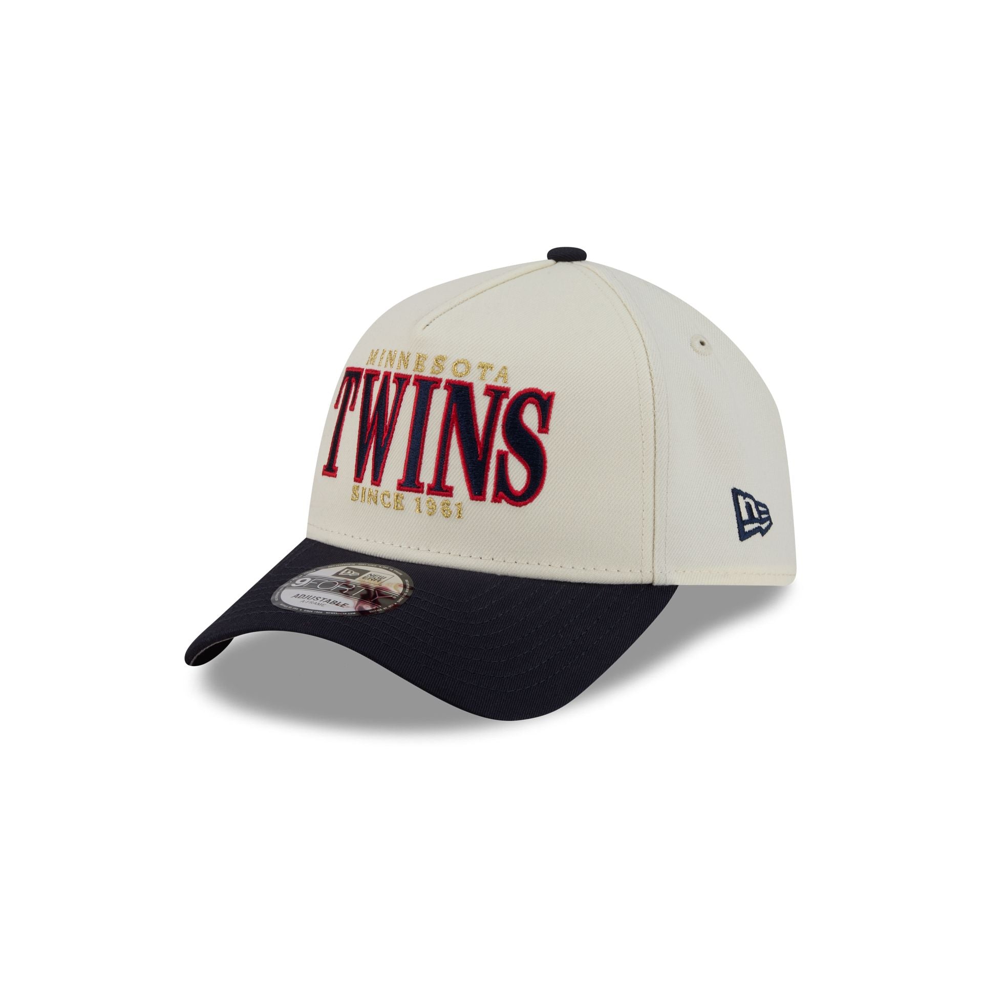Minnesota Twins Opening Day Chrome White 9FORTY A-Frame Snapback Hat - Image 3
