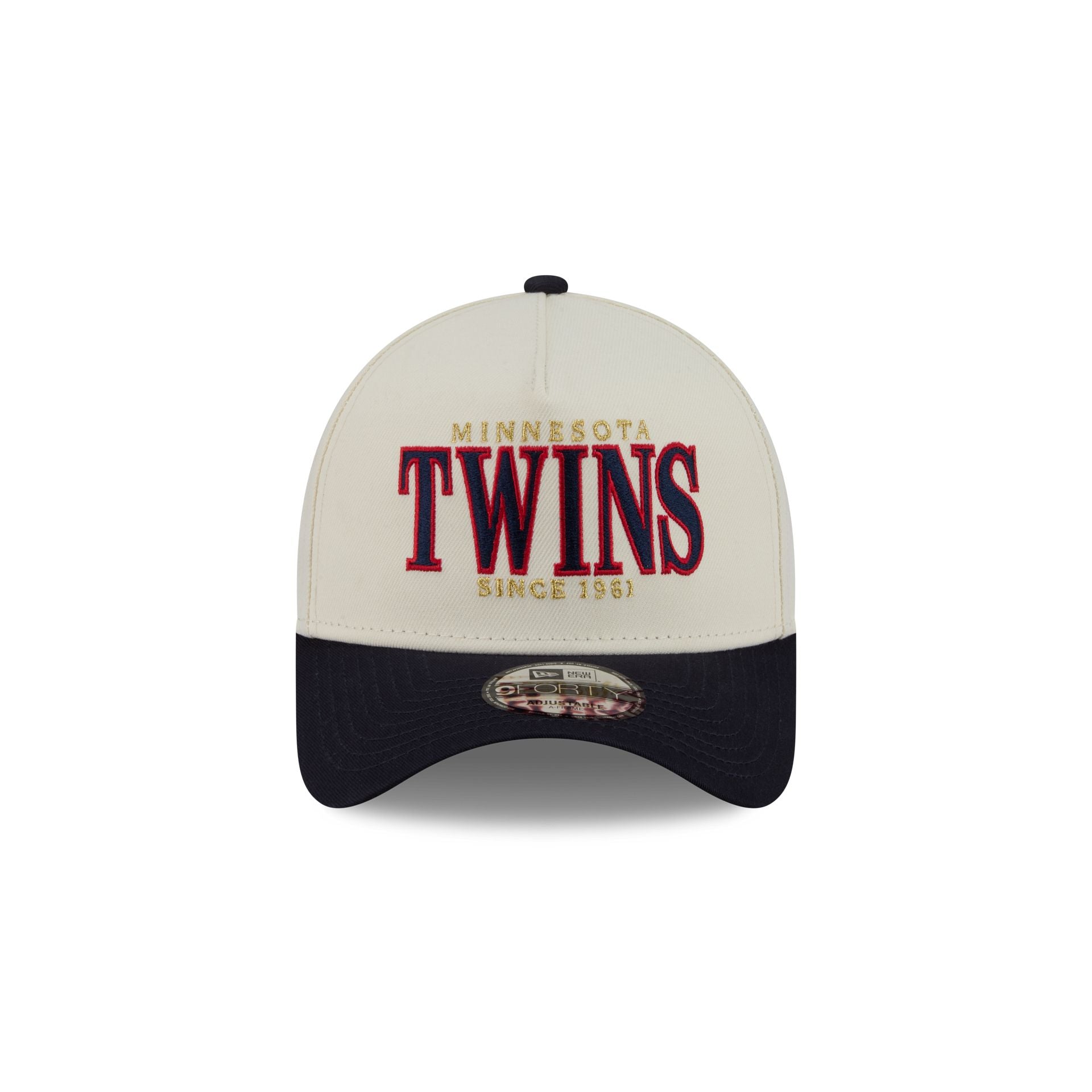 Minnesota Twins Opening Day Chrome White 9FORTY A-Frame Snapback Hat - Image 2