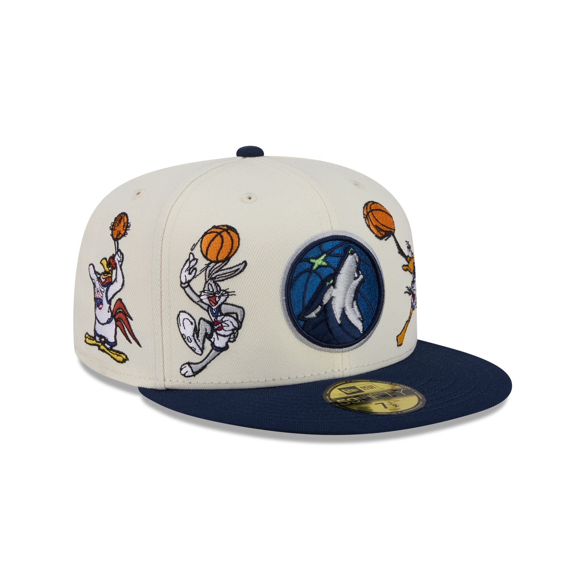 Space Jam x Minnesota Timberwolves Tune Squad Chrome White 59FIFTY Fitted Hat - Image 3