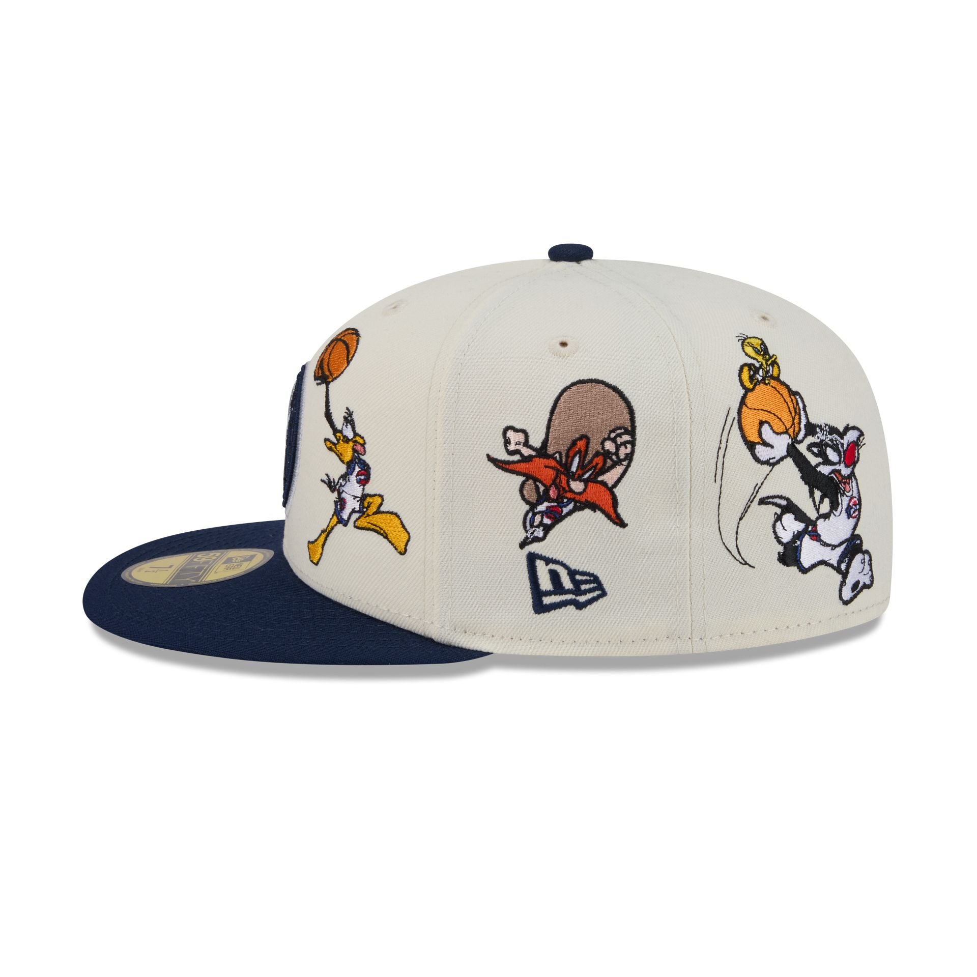 Space Jam x Minnesota Timberwolves Tune Squad Chrome White 59FIFTY Fitted Hat - Image 4