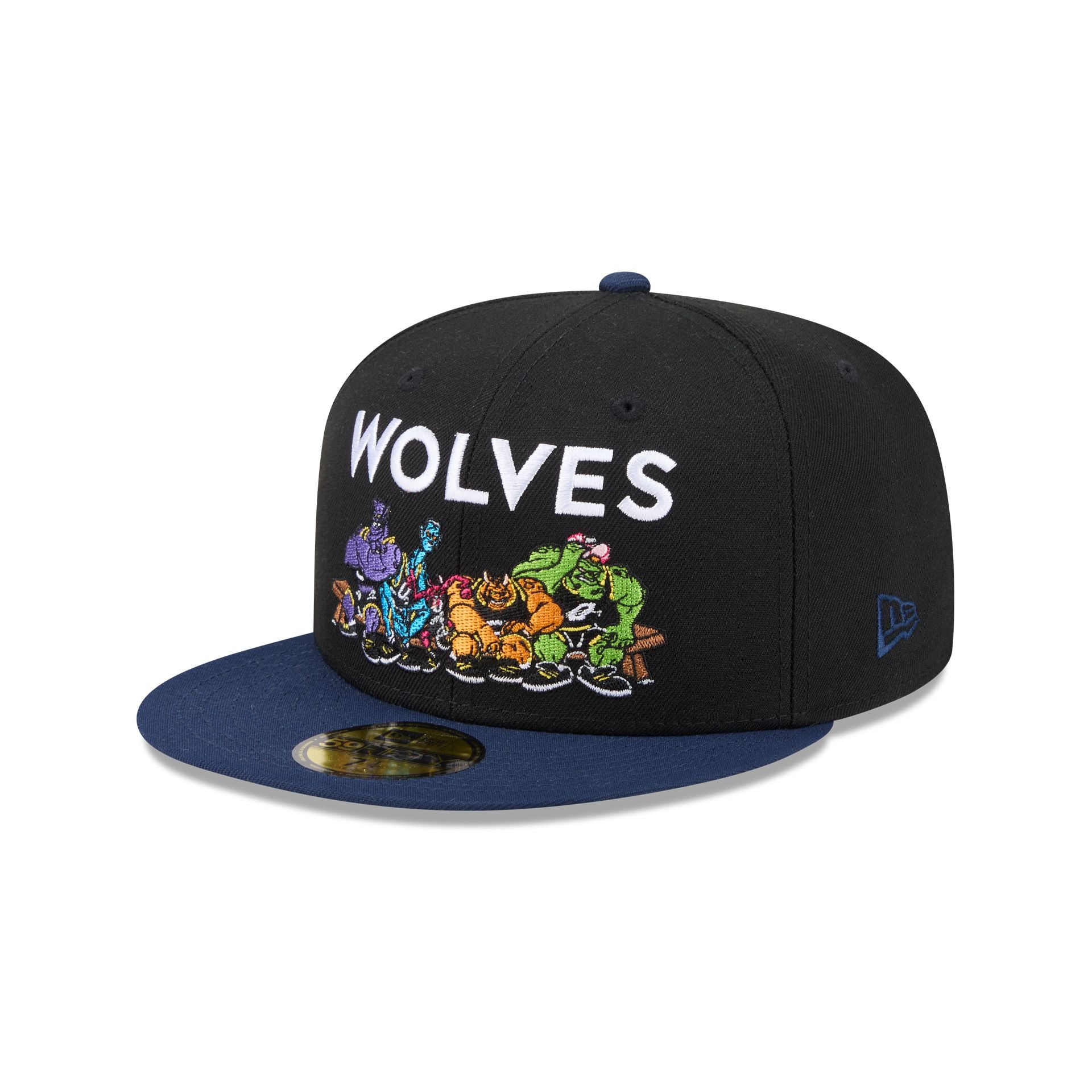 Space Jam x Minnesota Timberwolves Monstars Black 59FIFTY Fitted Hat - Image 3