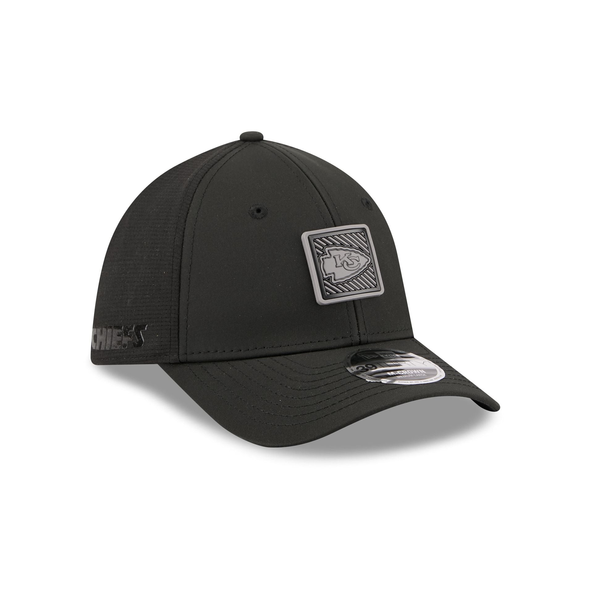 Kansas City Chiefs 2026 Training Black 39THIRTY M-Crown Stretch-Fit Ha