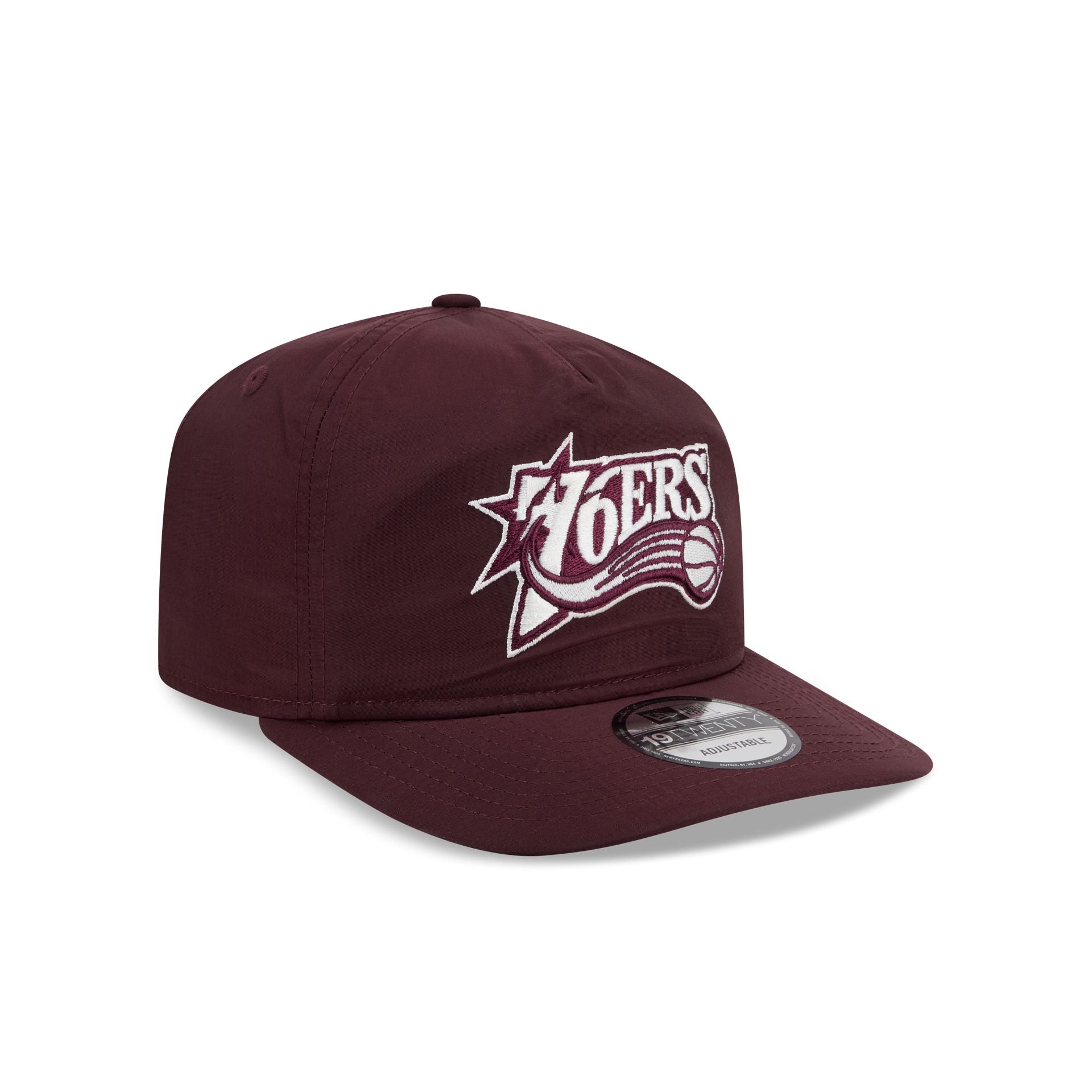 Philadelphia 76ers Burgundy Nylon 19TWENTY Adjustable Hat - Image 3