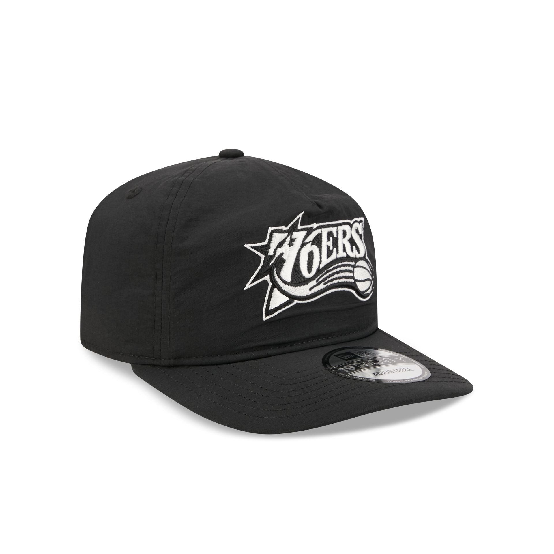 Philadelphia 76ers Black Nylon 19TWENTY Adjustable Hat - Image 3