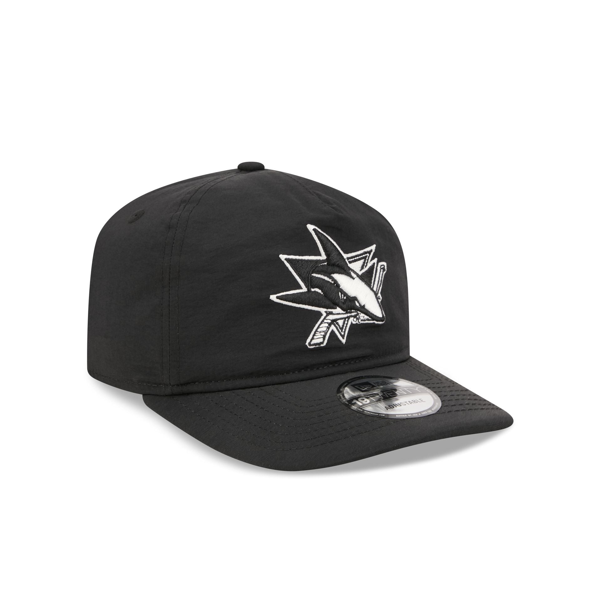 San Jose Sharks Black Nylon 19TWENTY Adjustable Hat - Image 3