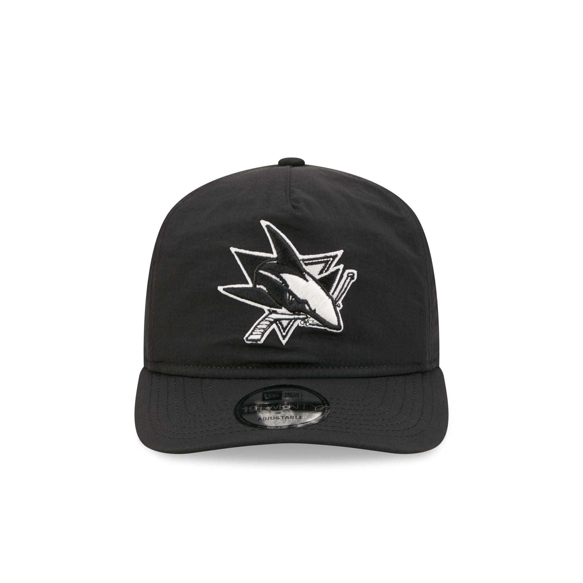 San Jose Sharks Black Nylon 19TWENTY Adjustable Hat - Image 2