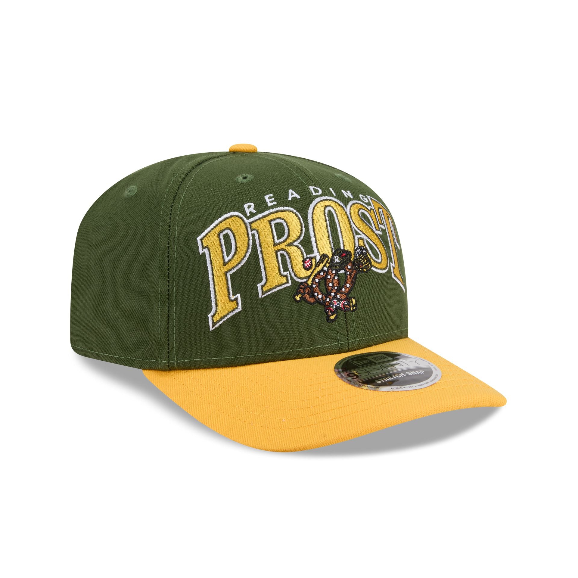 Reading Fightin Phils Theme Night Wordmark Green 9SEVENTY Stretch-Snap Hat - Image 3