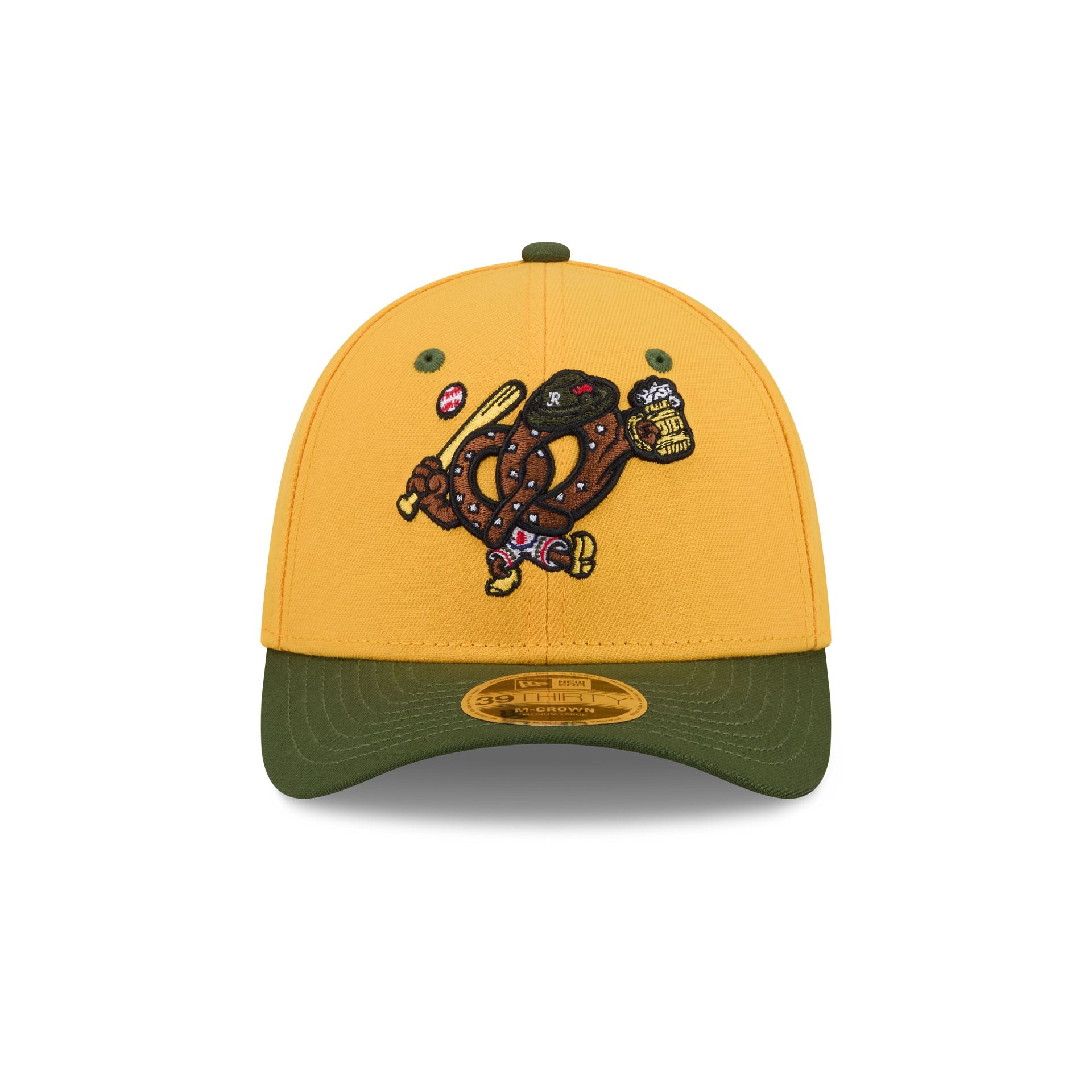 Reading Fightin Phils Theme Night Yellow 39THIRTY M-Crown Stretch Fit Hat - Image 2