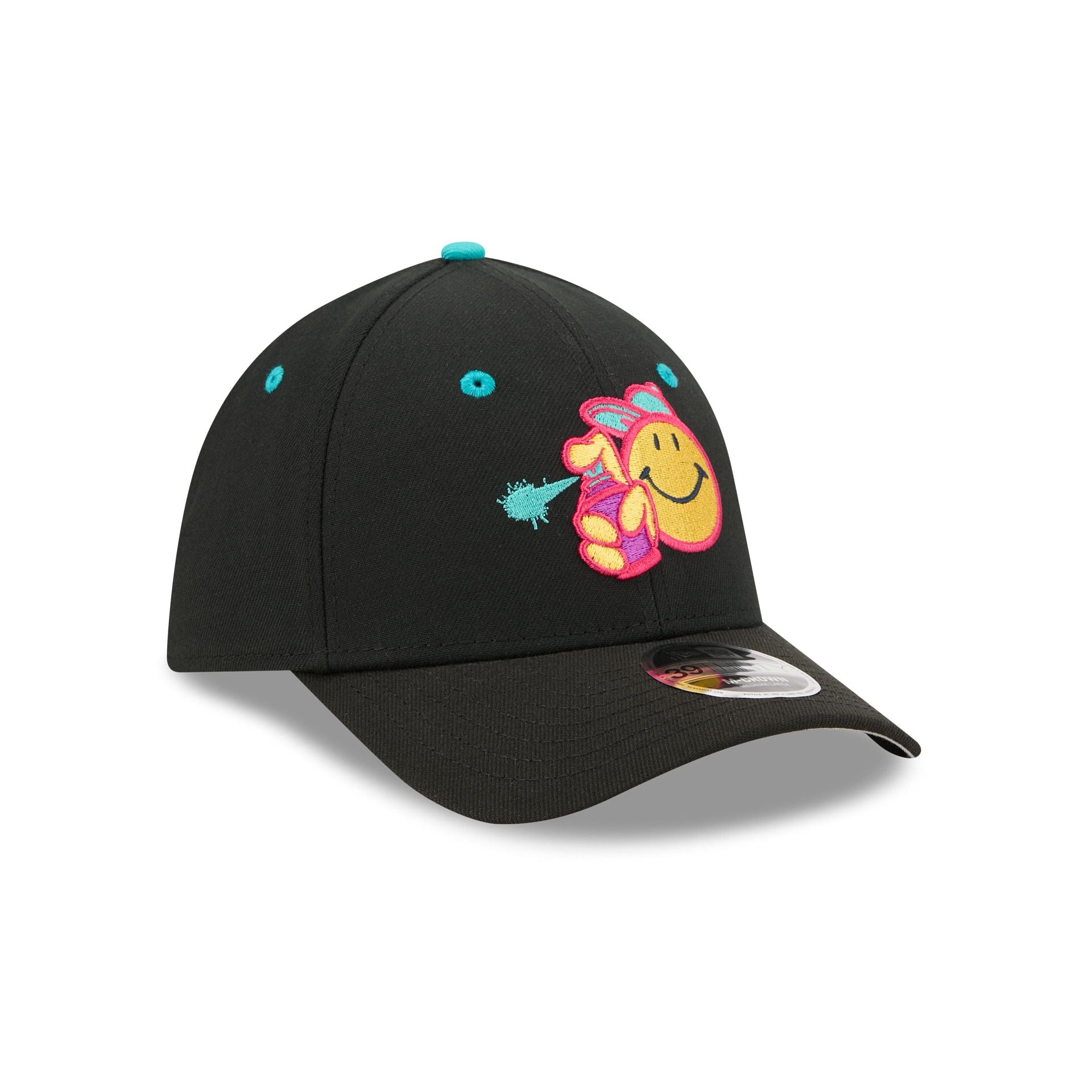 Worcester Red Sox Theme Night Black 39THIRTY M-Crown Stretch Fit Hat - Image 3
