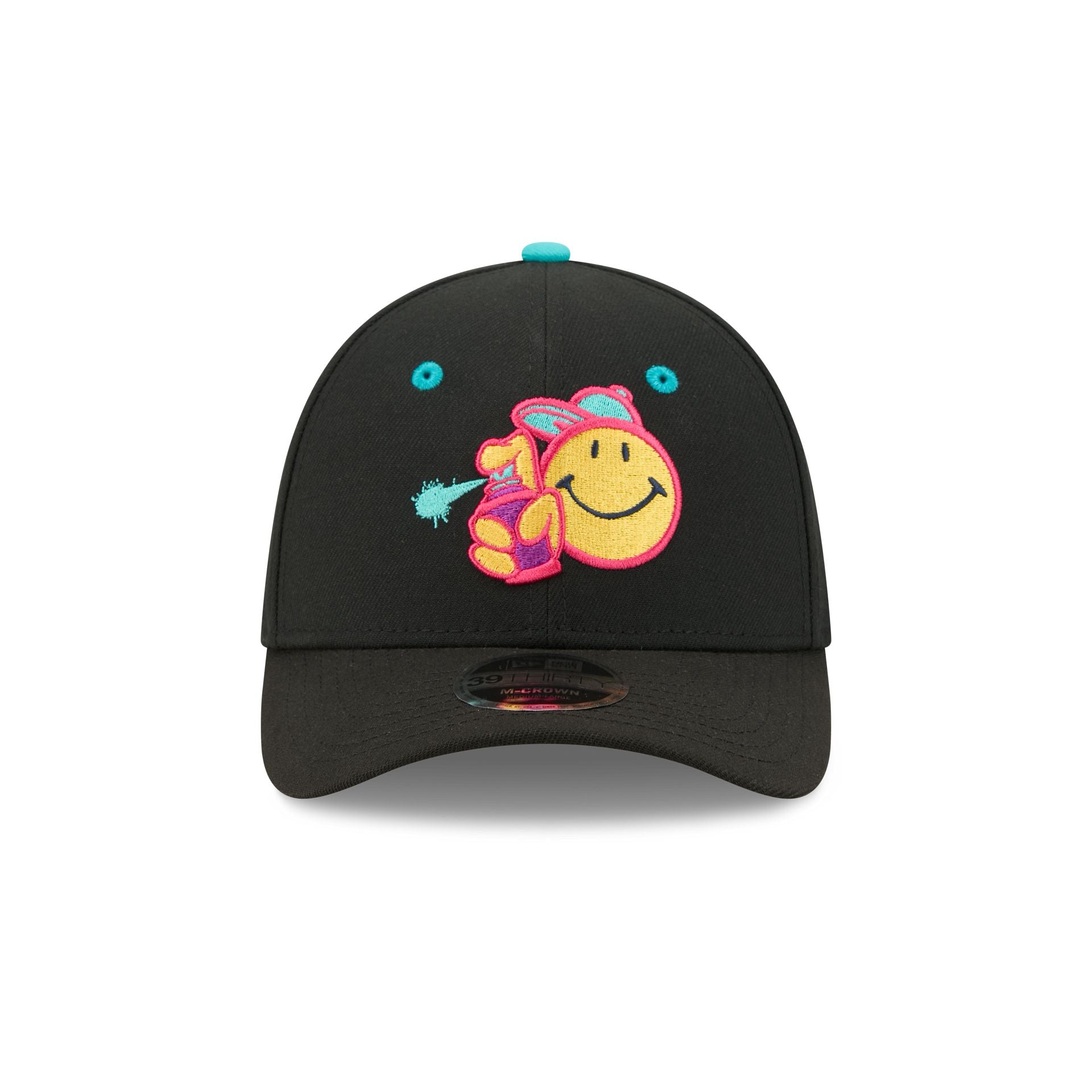 Worcester Red Sox Theme Night Black 39THIRTY M-Crown Stretch Fit Hat - Image 2