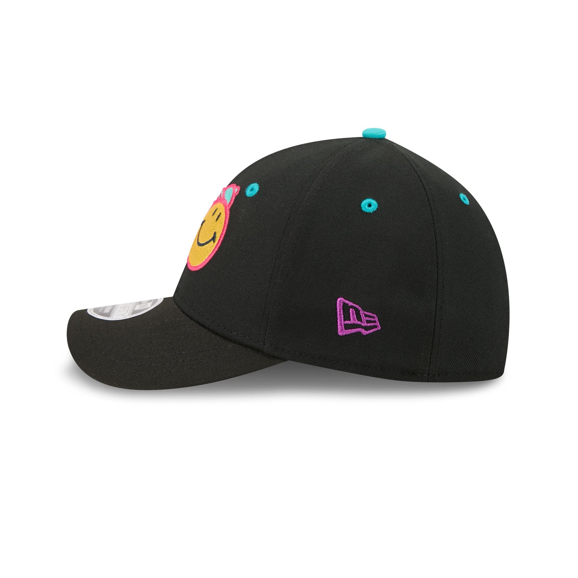 Worcester Red Sox Theme Night Black 39THIRTY M-Crown Stretch Fit Hat - Image 4