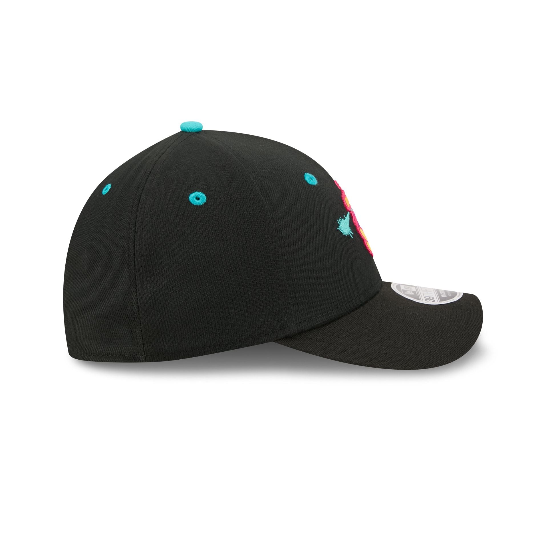 Worcester Red Sox Theme Night Black 39THIRTY M-Crown Stretch Fit Hat - Image 5