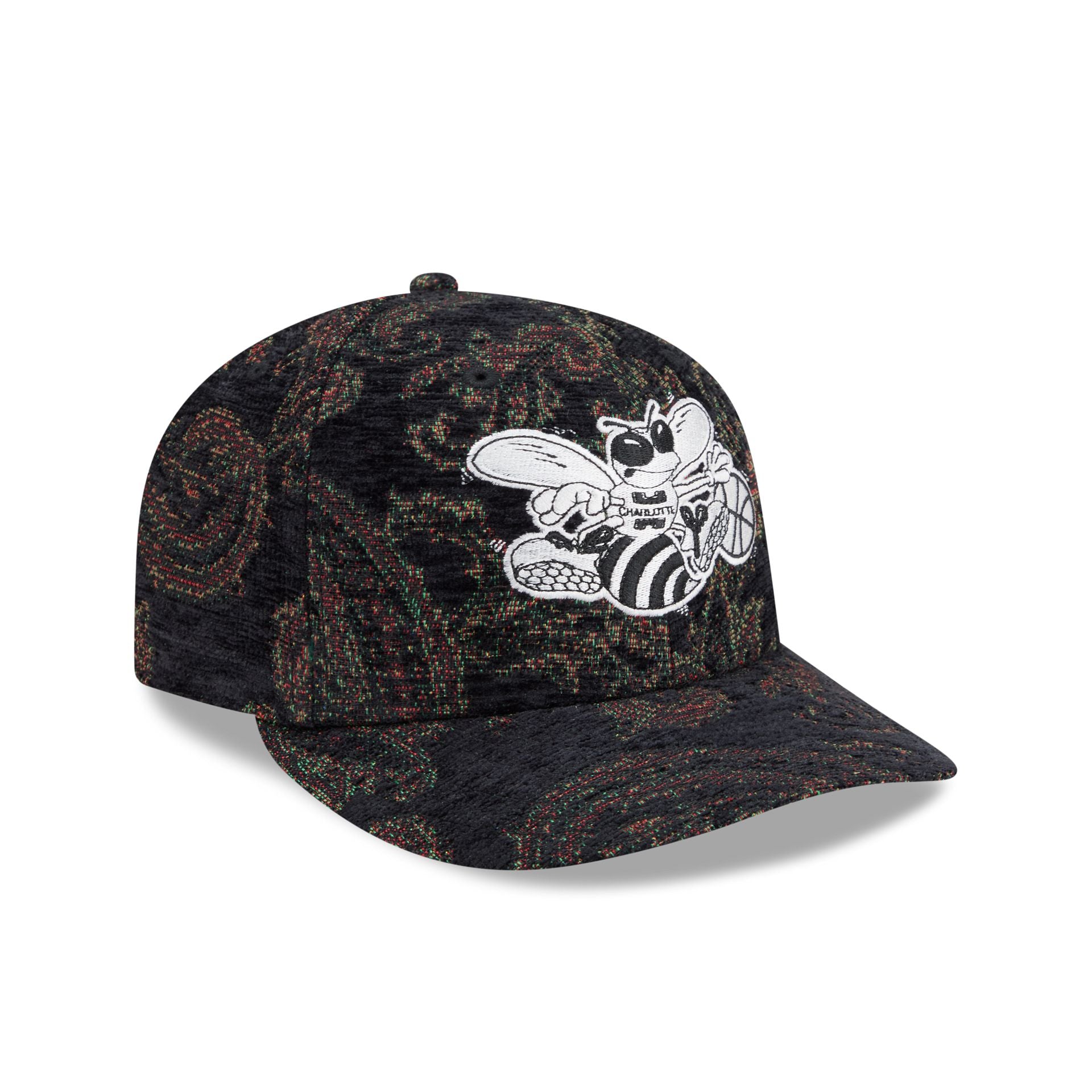 Charlotte Hornets Three Looms Jacquard Chenille 59FIFTY Fitted Hat - Image 3