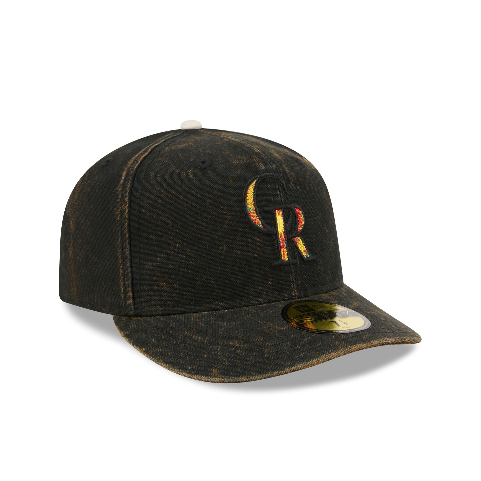 Just Caps Tie Dye Logo Colorado Rockies 59FIFTY Fitted Hat - Image 3