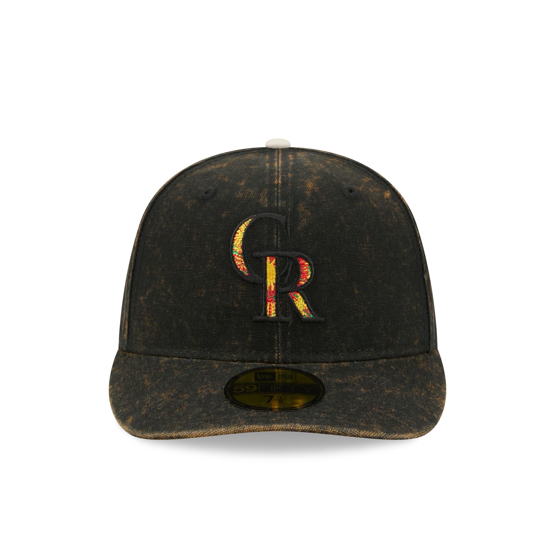 Just Caps Tie Dye Logo Colorado Rockies 59FIFTY Fitted Hat - Image 2