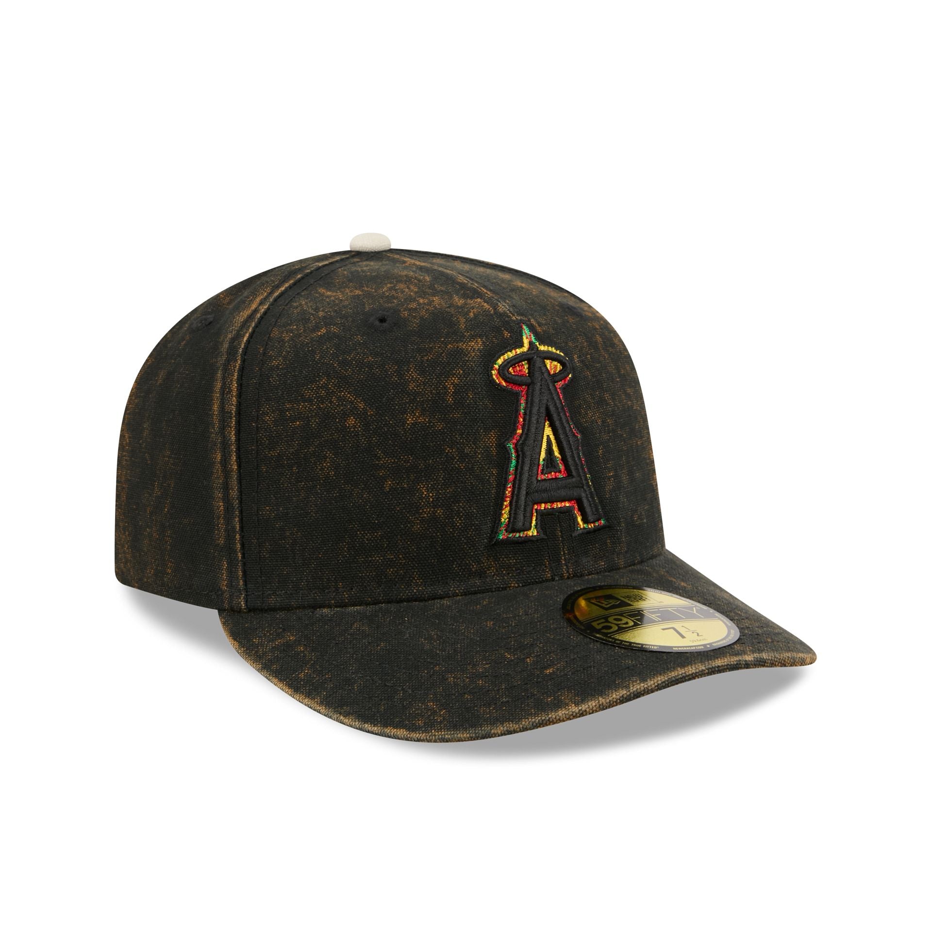 Just Caps Tie Dye Logo Los Angeles Angels 59FIFTY Fitted Hat - Image 3
