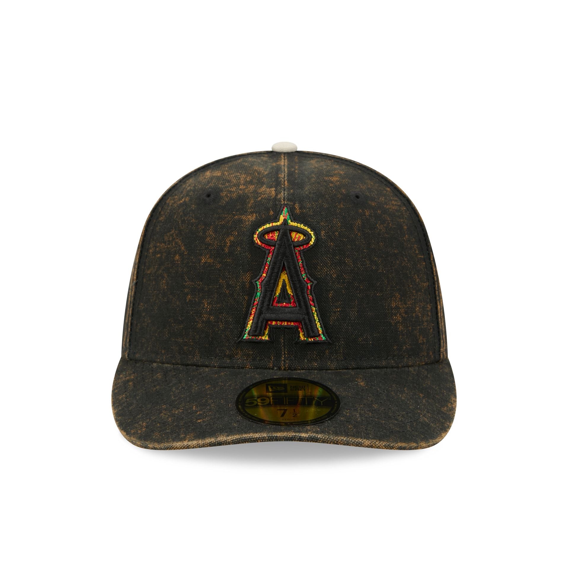 Just Caps Tie Dye Logo Los Angeles Angels 59FIFTY Fitted Hat - Image 2