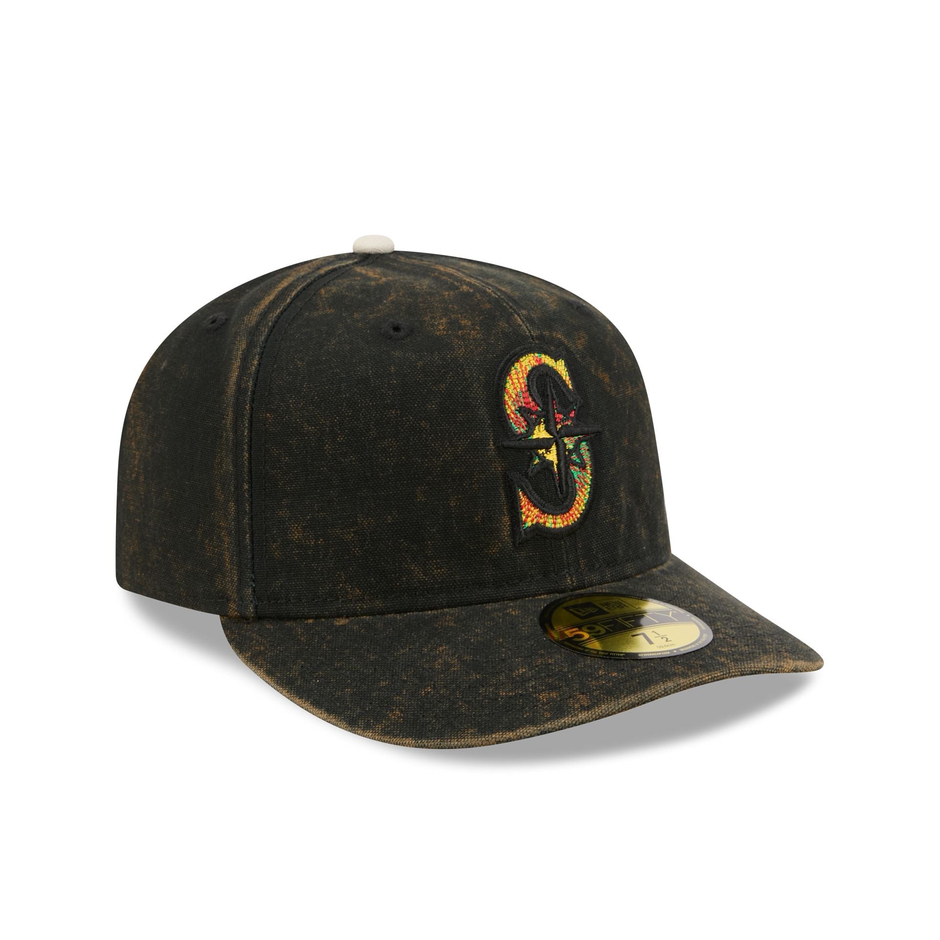 Just Caps Tie Dye Logo Seattle Mariners 59FIFTY Fitted Hat - Image 3
