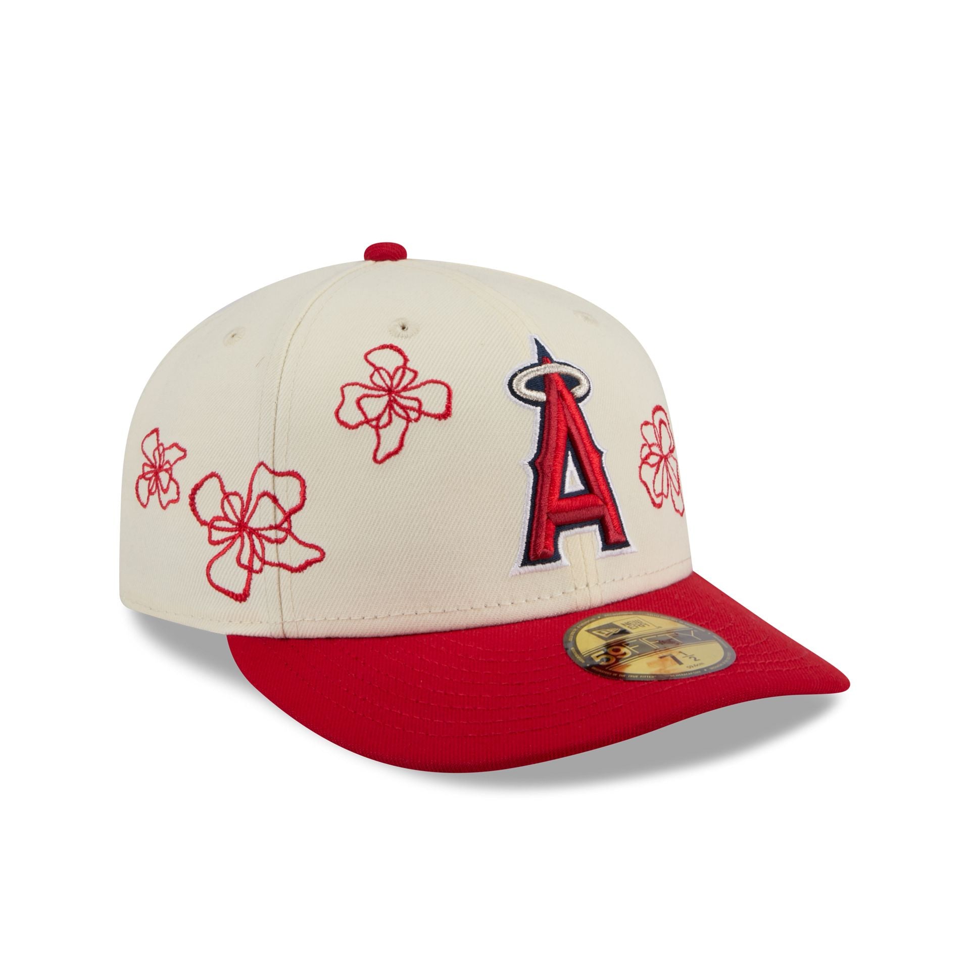 Los Angeles Angels Floral Outline 59FIFTY Fitted Hat - Image 3