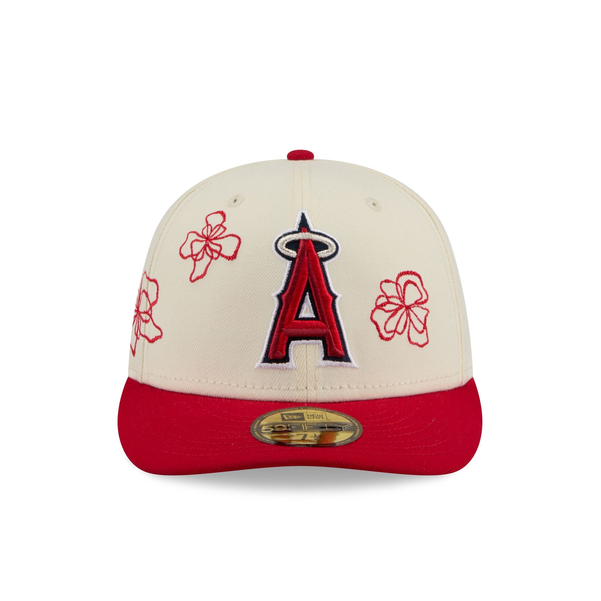 Los Angeles Angels Floral Outline 59FIFTY Fitted Hat - Image 2