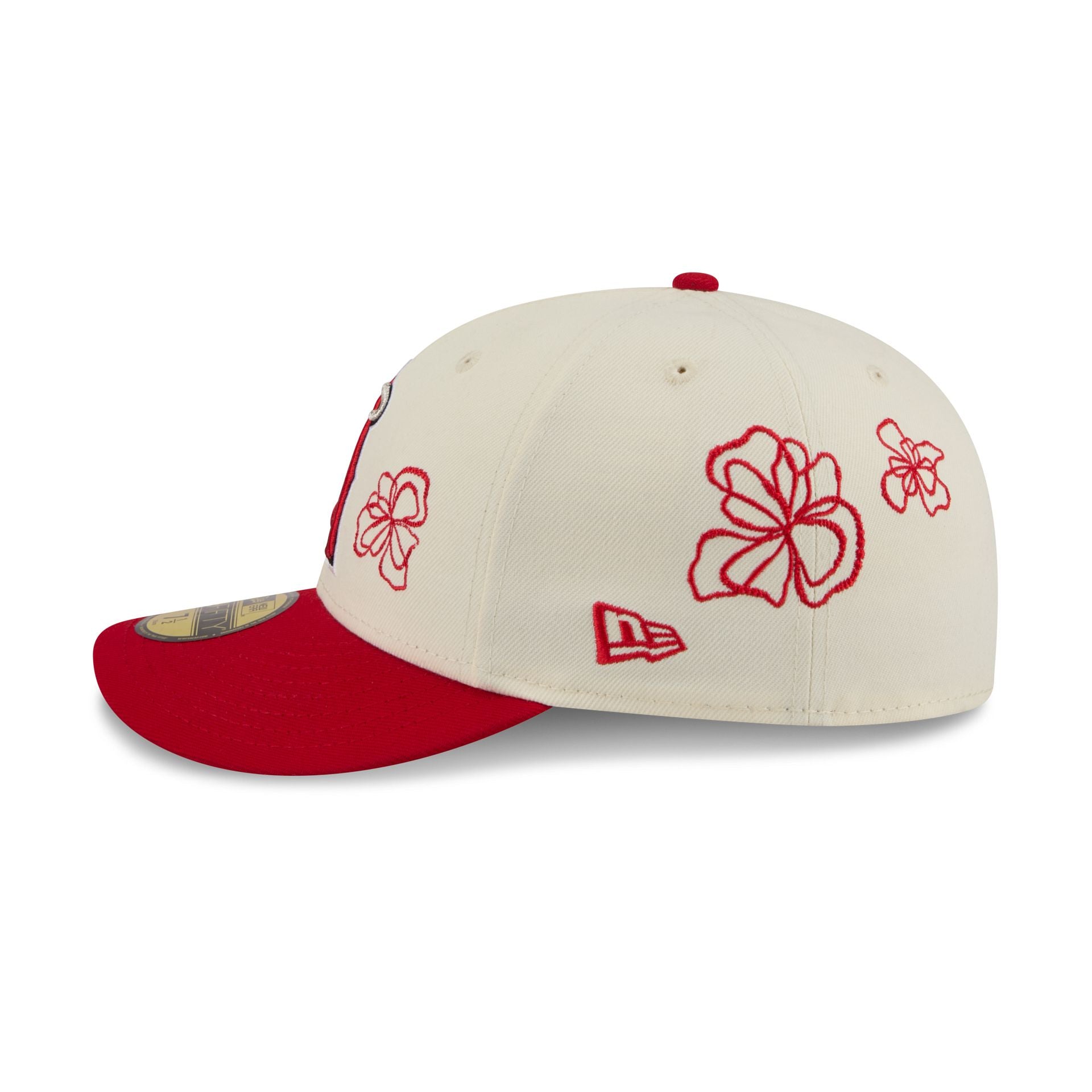 Los Angeles Angels Floral Outline 59FIFTY Fitted Hat - Image 4