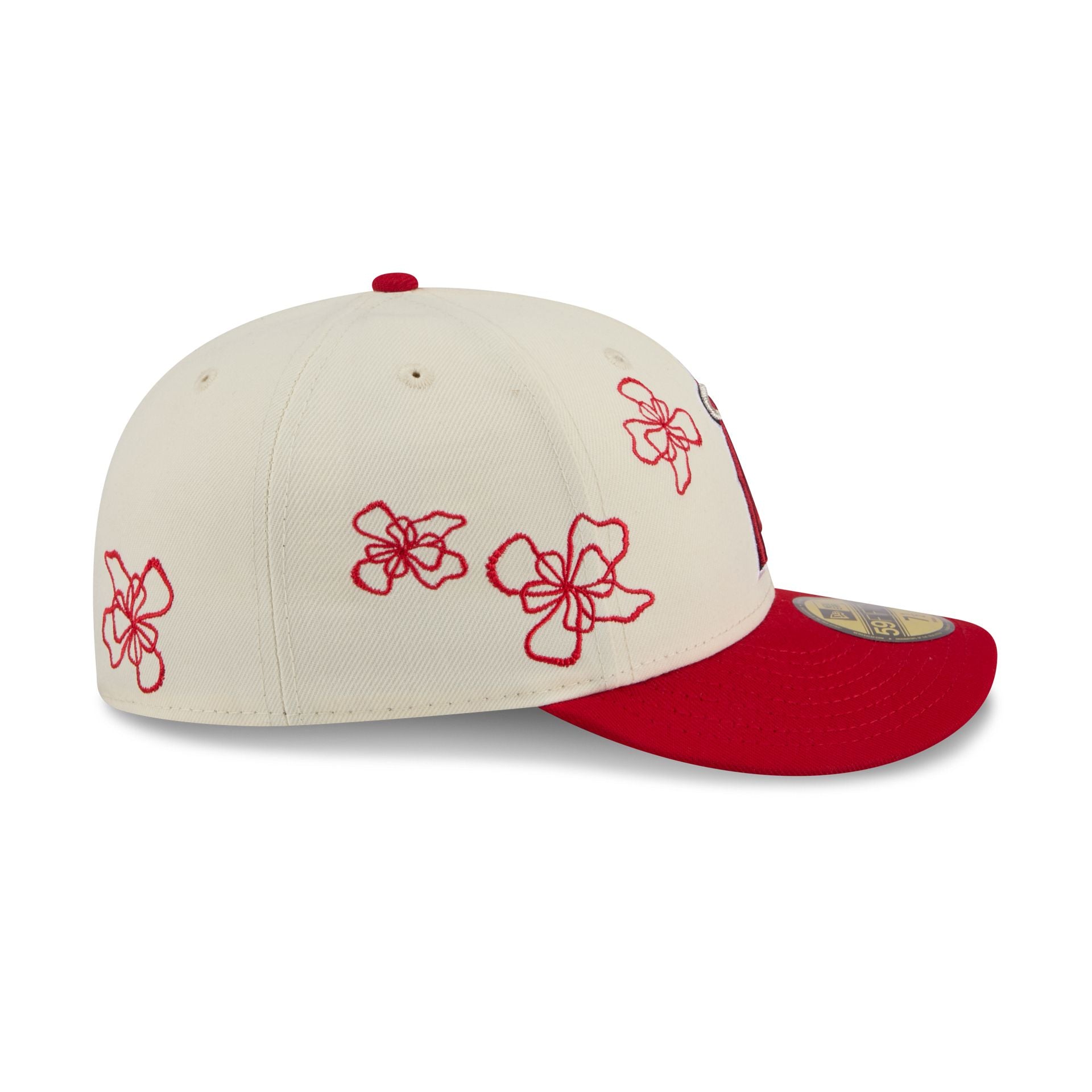 Los Angeles Angels Floral Outline 59FIFTY Fitted Hat - Image 5