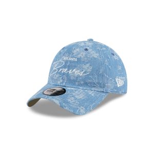 Atlanta Braves Blue Leaves Casual Classic Adjustable Hat