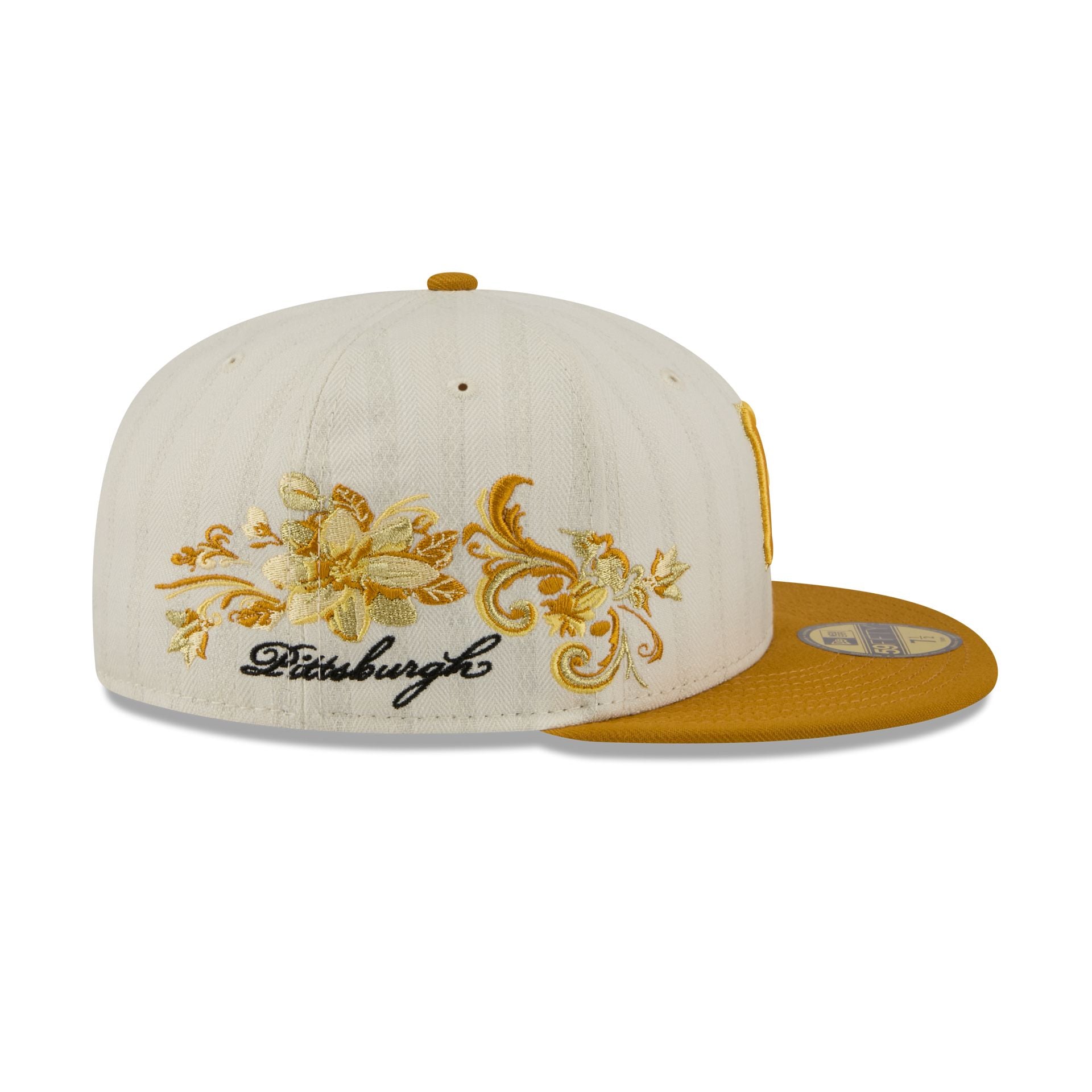 Pittsburgh Pirates Chrome Herringbone 59FIFTY Fitted Hat - Image 4