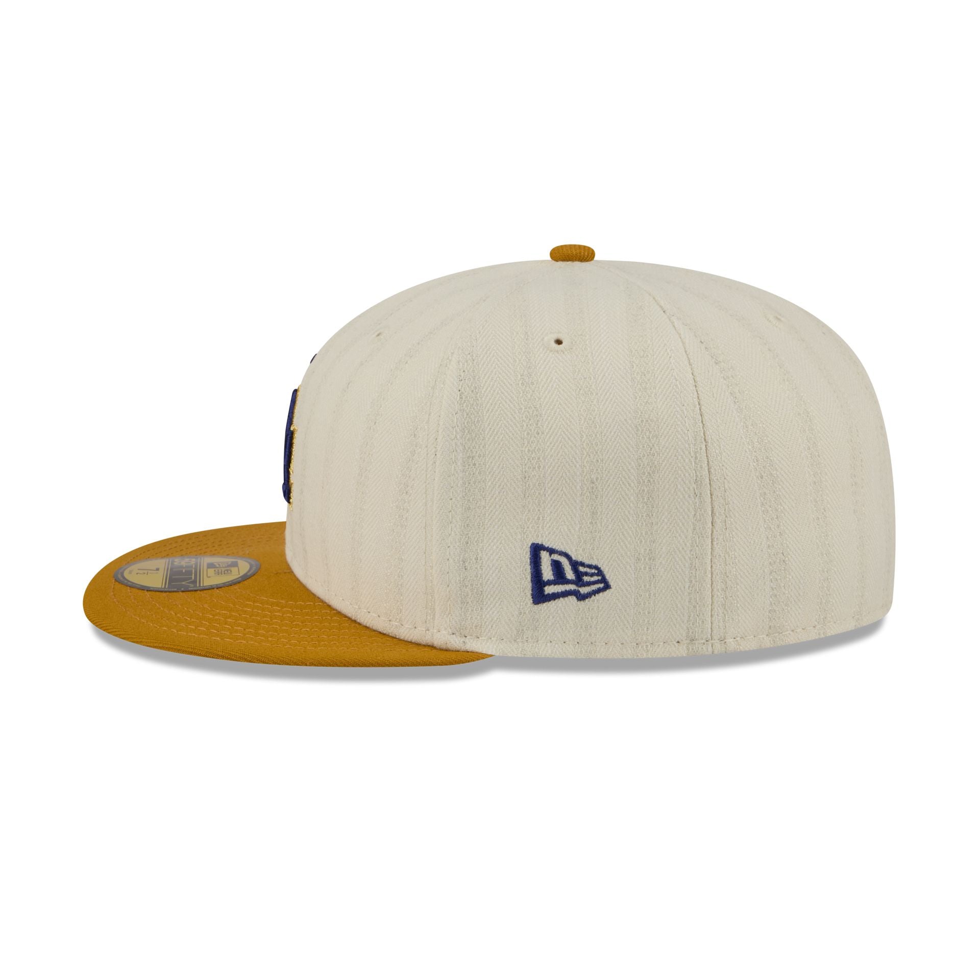 Los Angeles Dodgers Chrome Herringbone 59FIFTY Fitted Hat - Image 5
