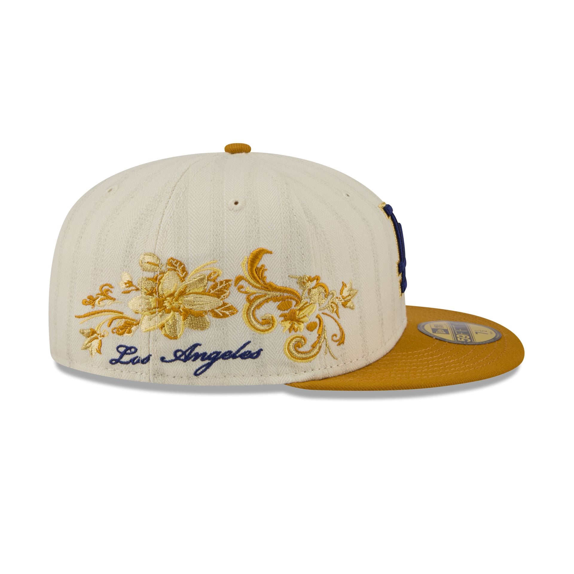 Los Angeles Dodgers Chrome Herringbone 59FIFTY Fitted Hat - Image 4