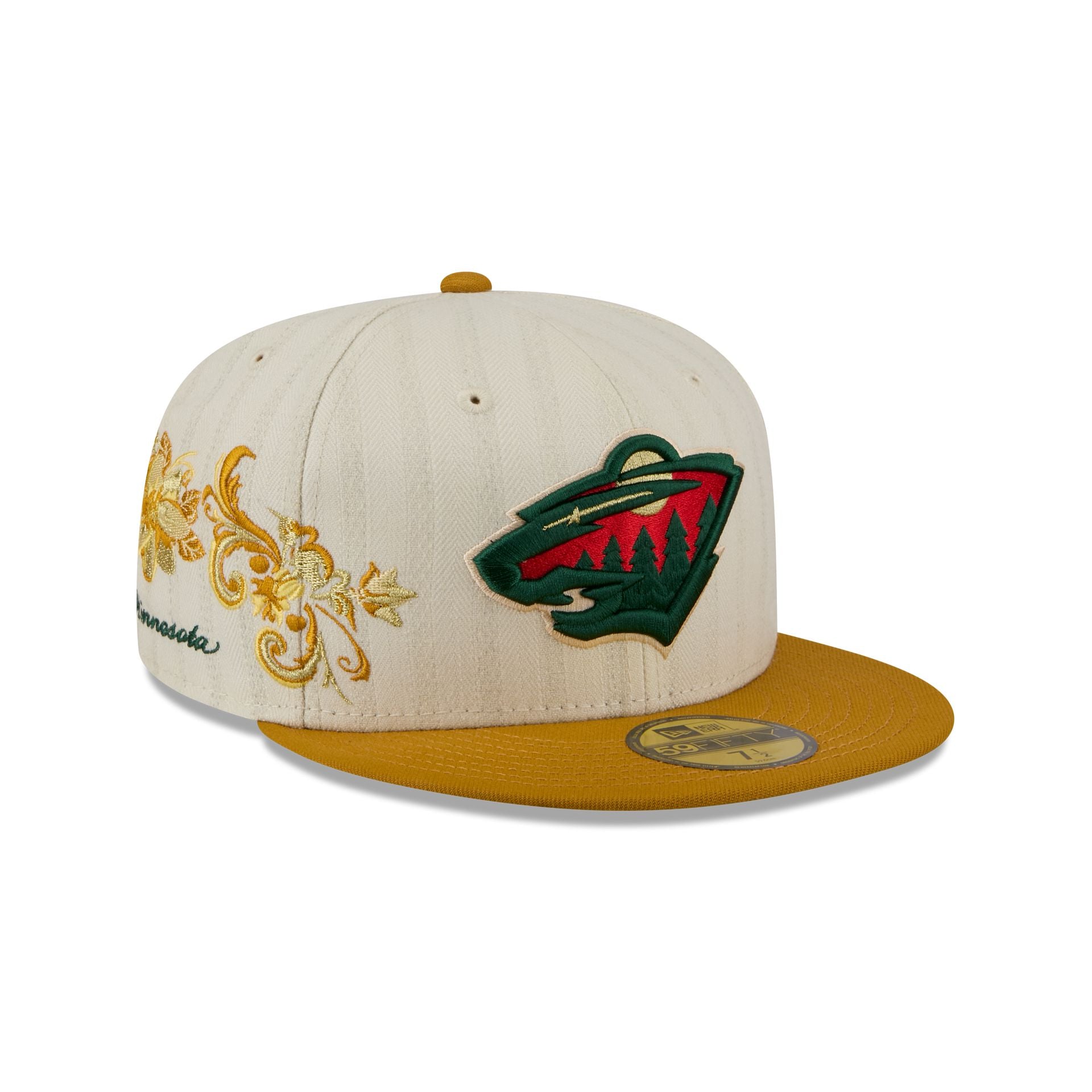 Minnesota Wild Chrome Herringbone 59FIFTY Fitted Hat