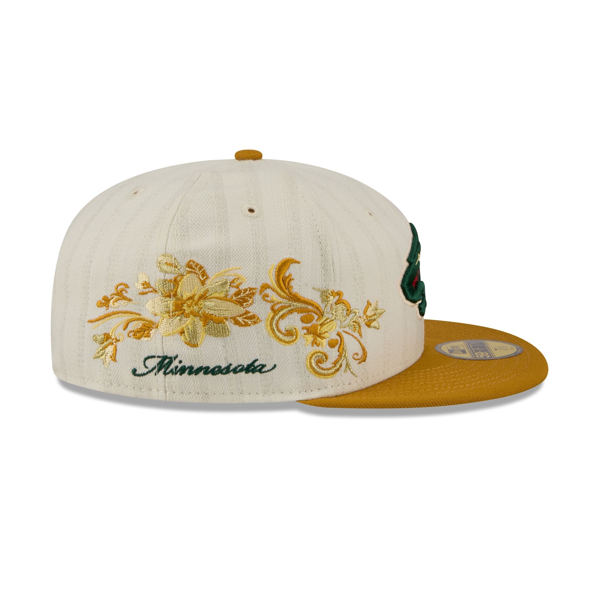Minnesota Wild Chrome Herringbone 59FIFTY Fitted Hat - Image 4