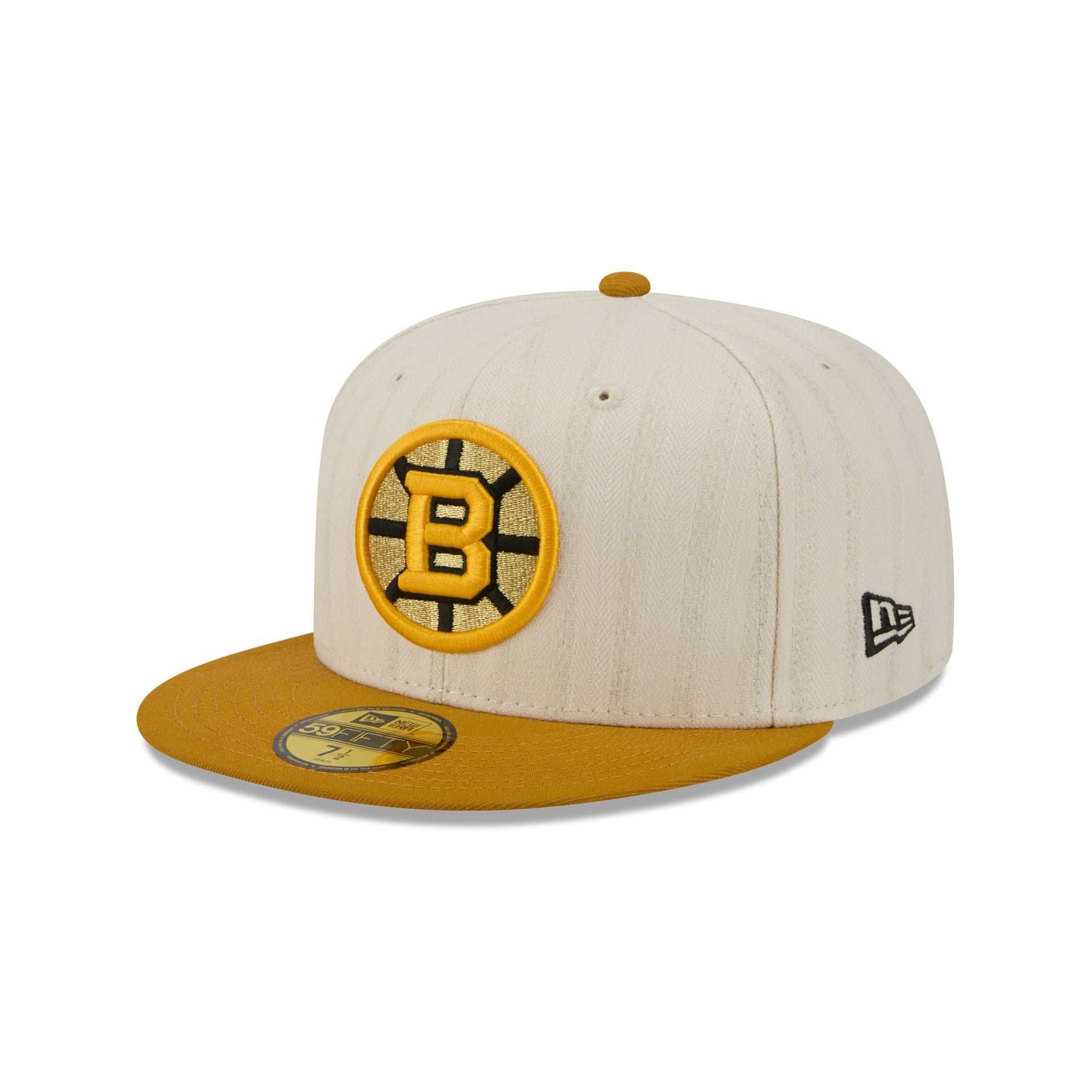 Boston Bruins Chrome Herringbone 59FIFTY Fitted Hat - Image 3