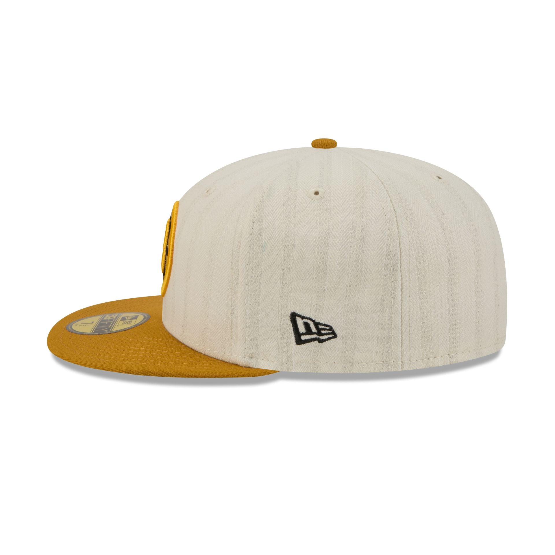 Boston Bruins Chrome Herringbone 59FIFTY Fitted Hat - Image 5