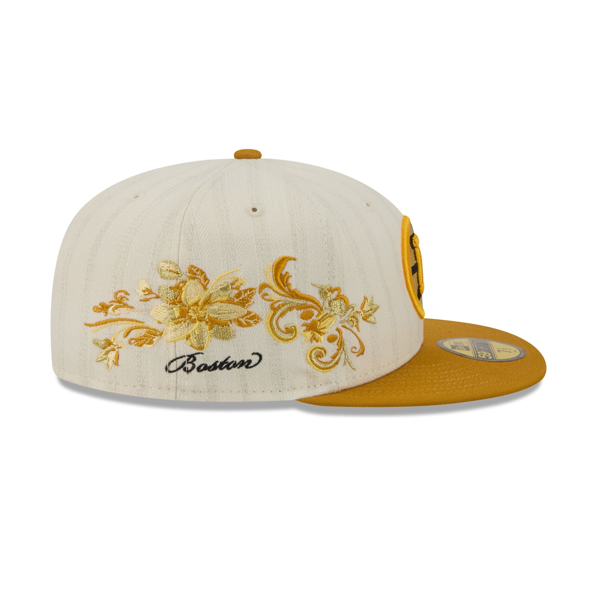 Boston Bruins Chrome Herringbone 59FIFTY Fitted Hat - Image 4