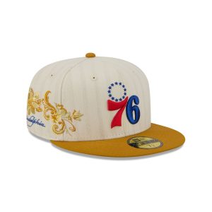 Philadelphia 76ers Chrome Herringbone 59FIFTY Fitted Hat