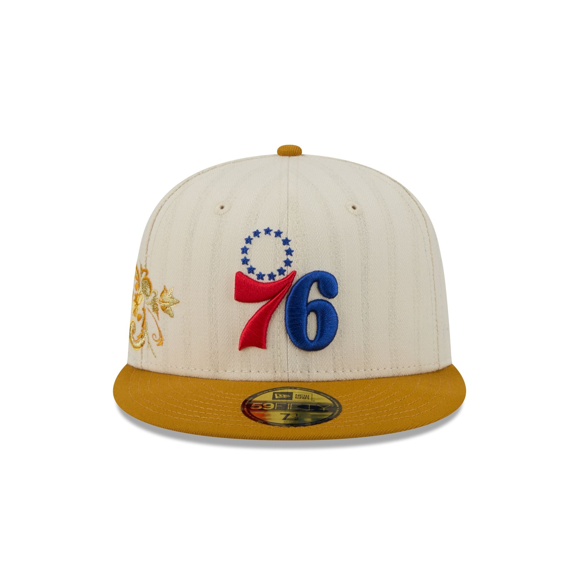 Philadelphia 76ers Chrome Herringbone 59FIFTY Fitted Hat - Image 2
