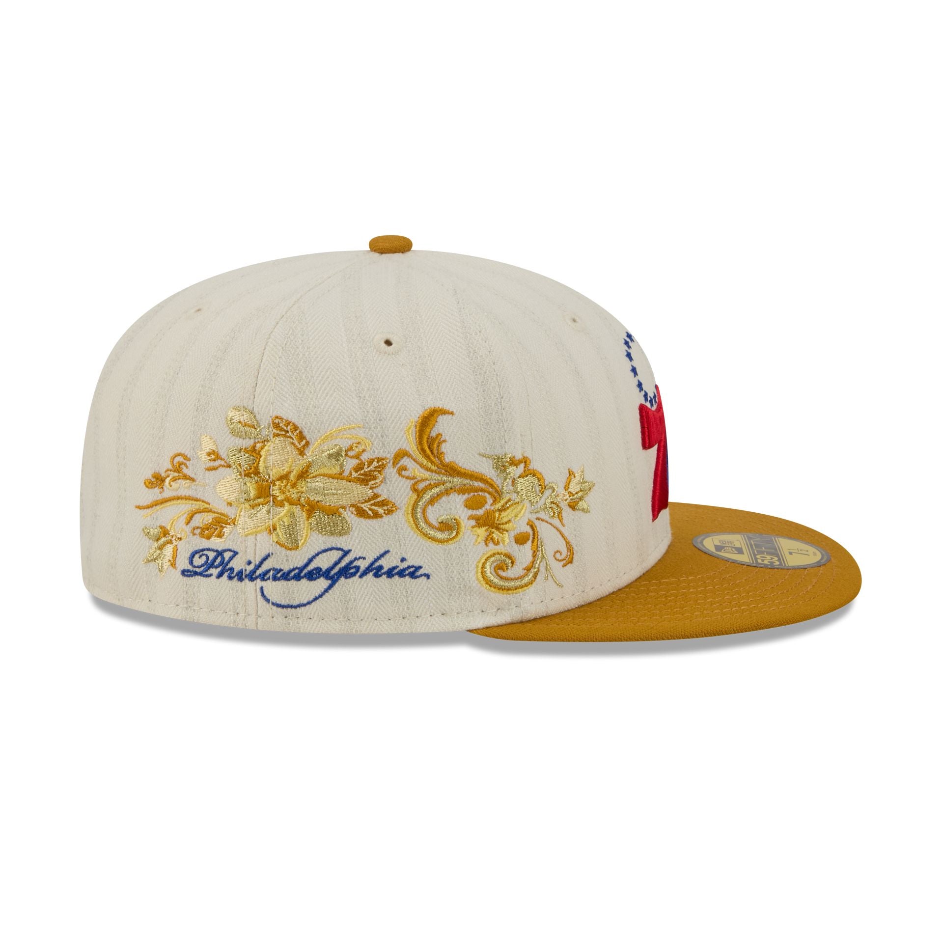 Philadelphia 76ers Chrome Herringbone 59FIFTY Fitted Hat - Image 4