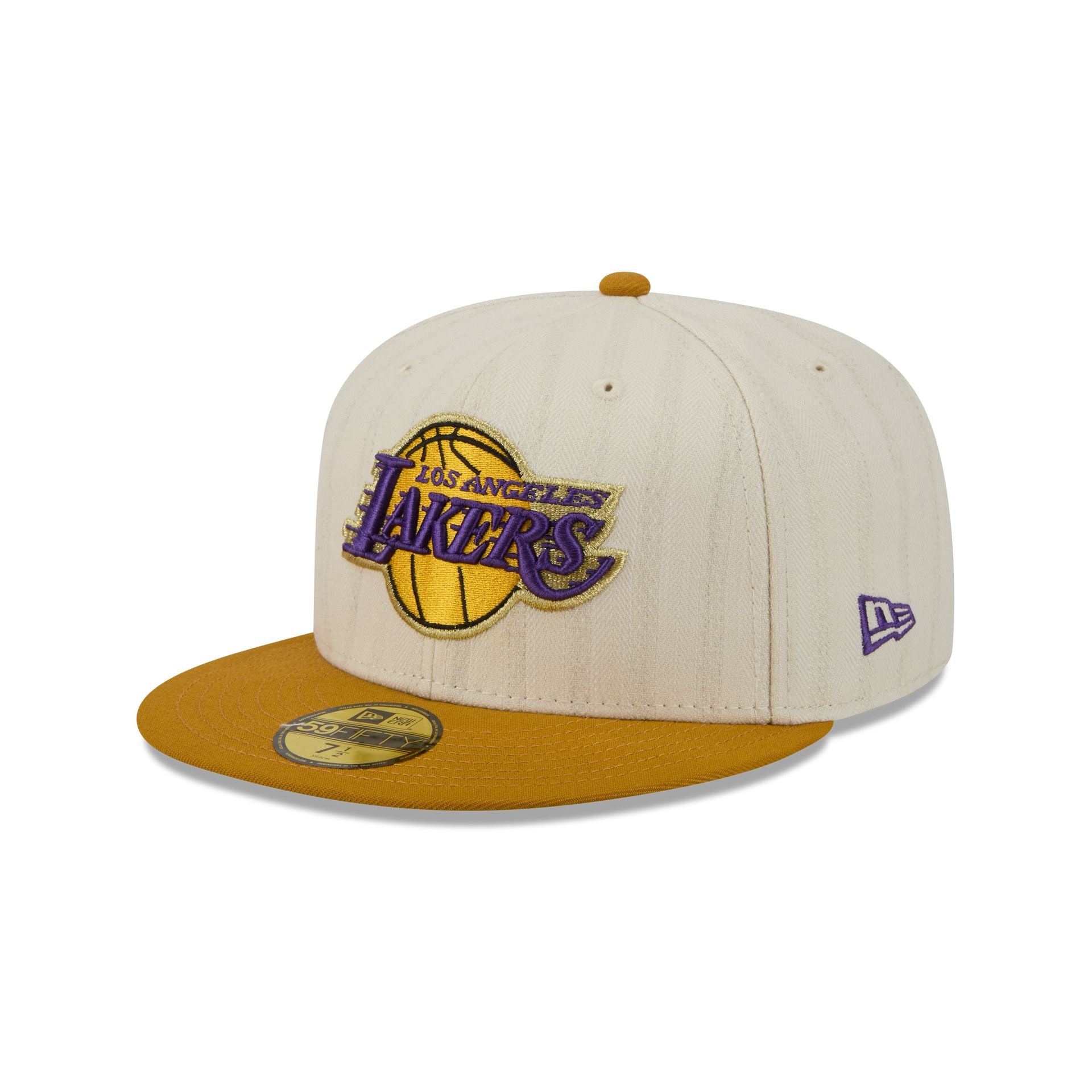 Los Angeles Lakers Chrome Herringbone 59FIFTY Fitted Hat - Image 3