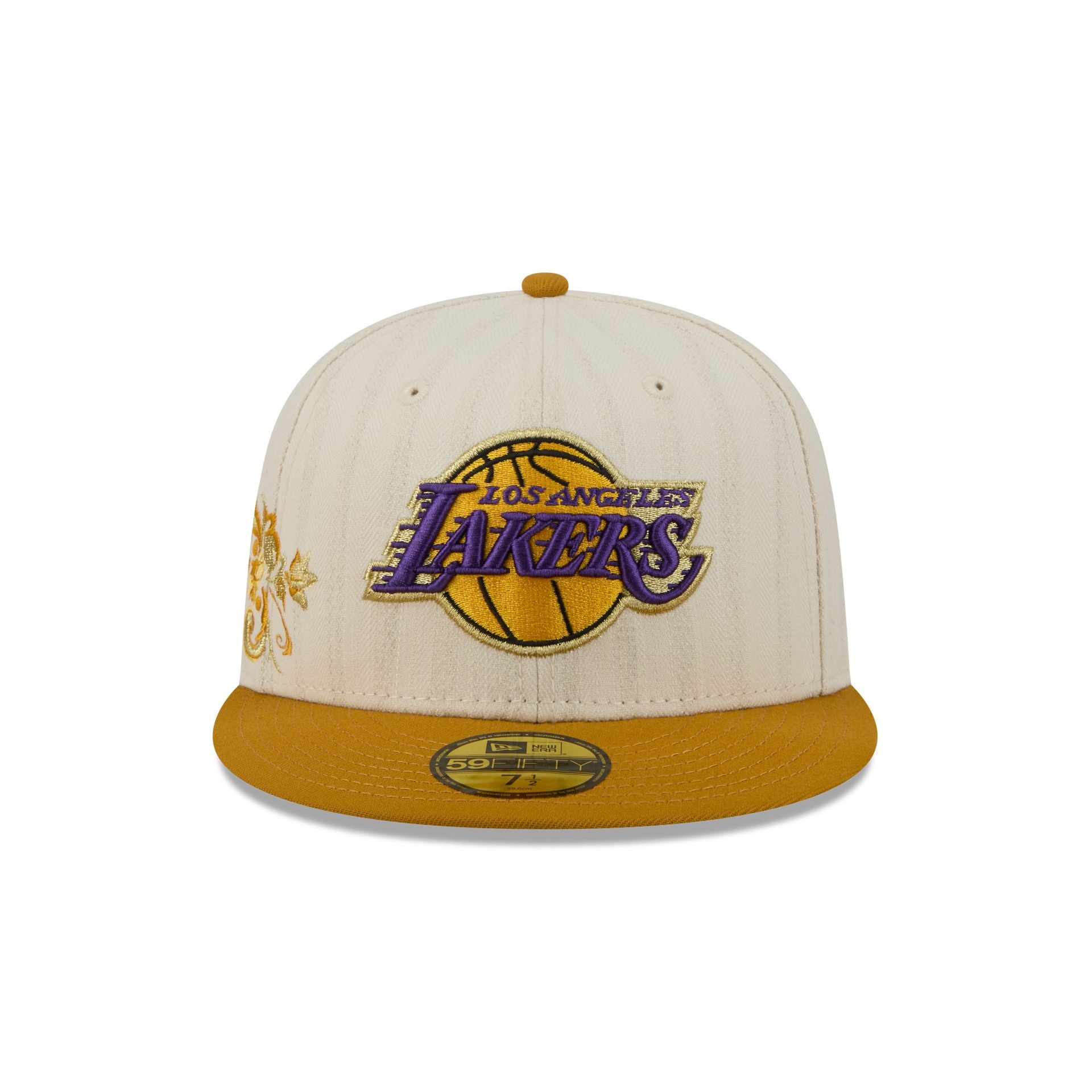 Los Angeles Lakers Chrome Herringbone 59FIFTY Fitted Hat - Image 2