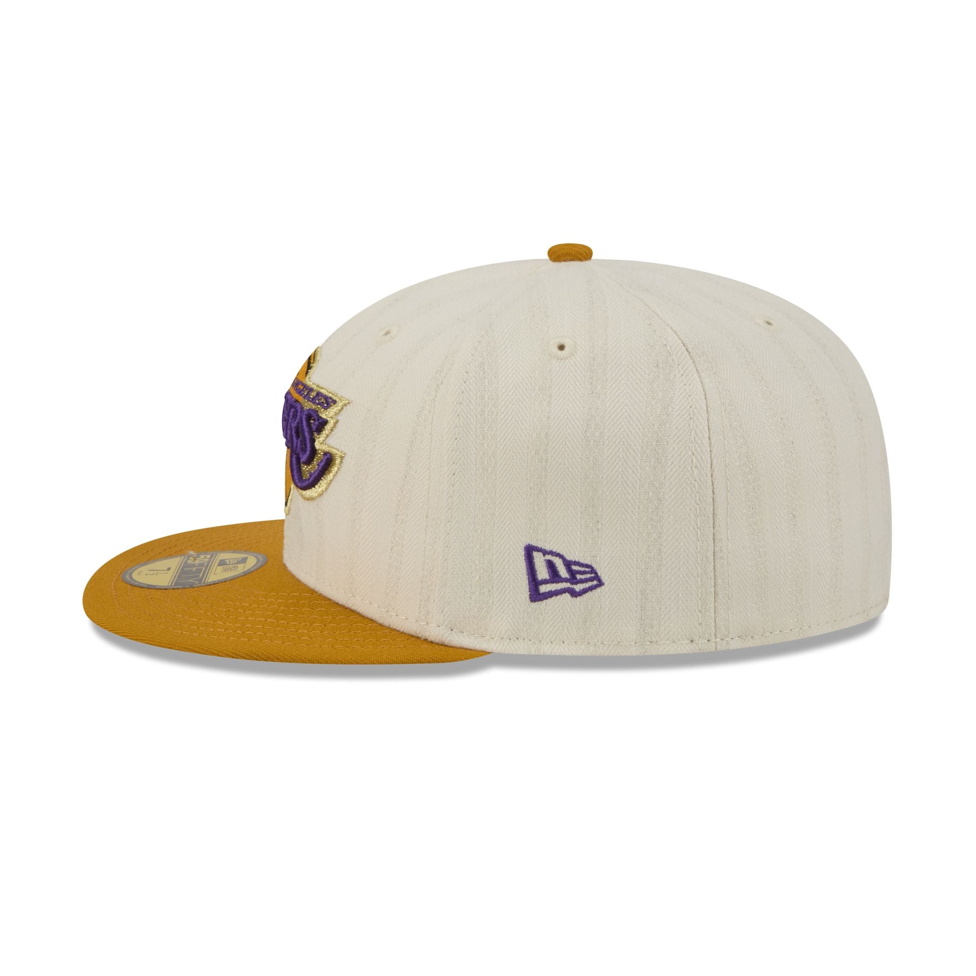 Los Angeles Lakers Chrome Herringbone 59FIFTY Fitted Hat - Image 5