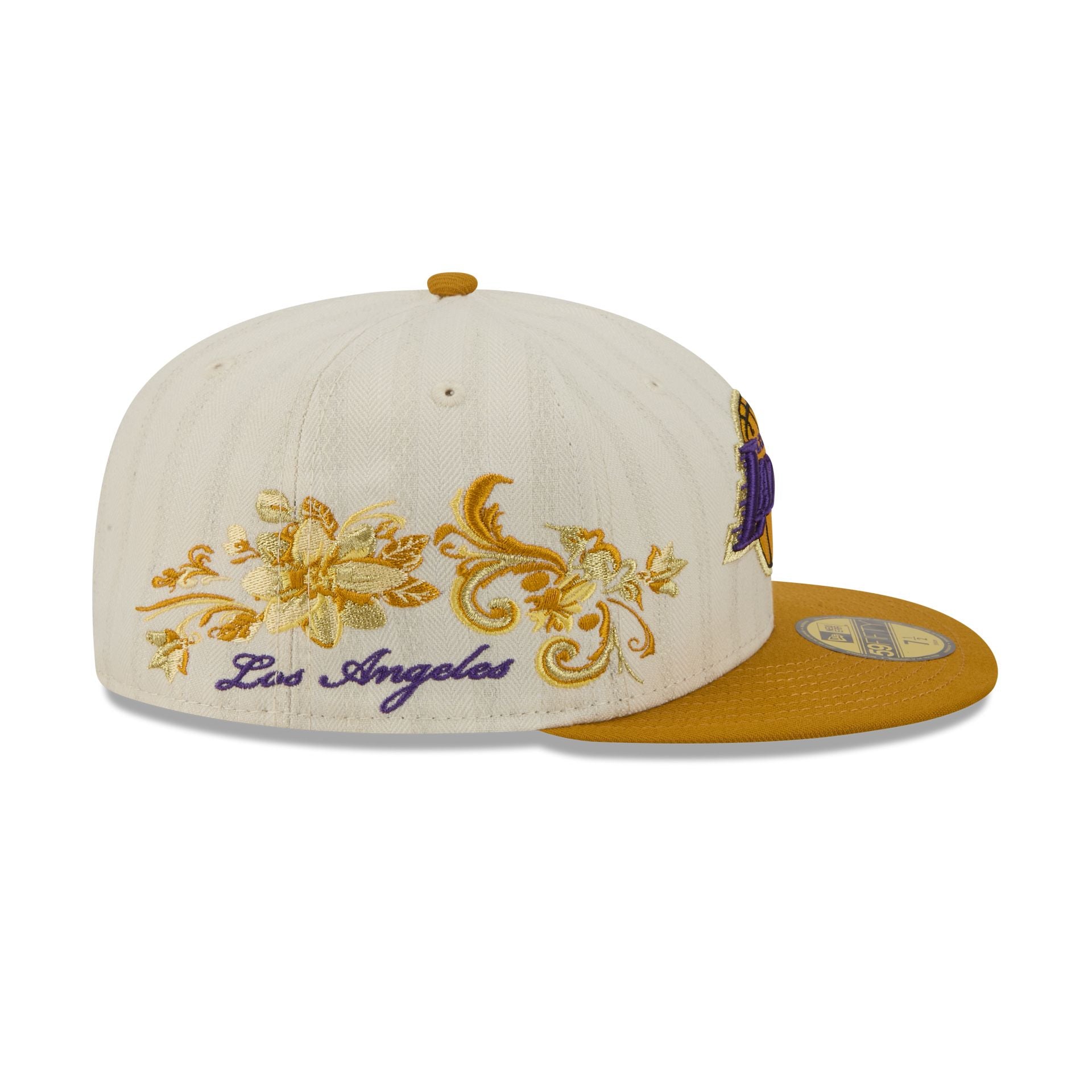 Los Angeles Lakers Chrome Herringbone 59FIFTY Fitted Hat - Image 4